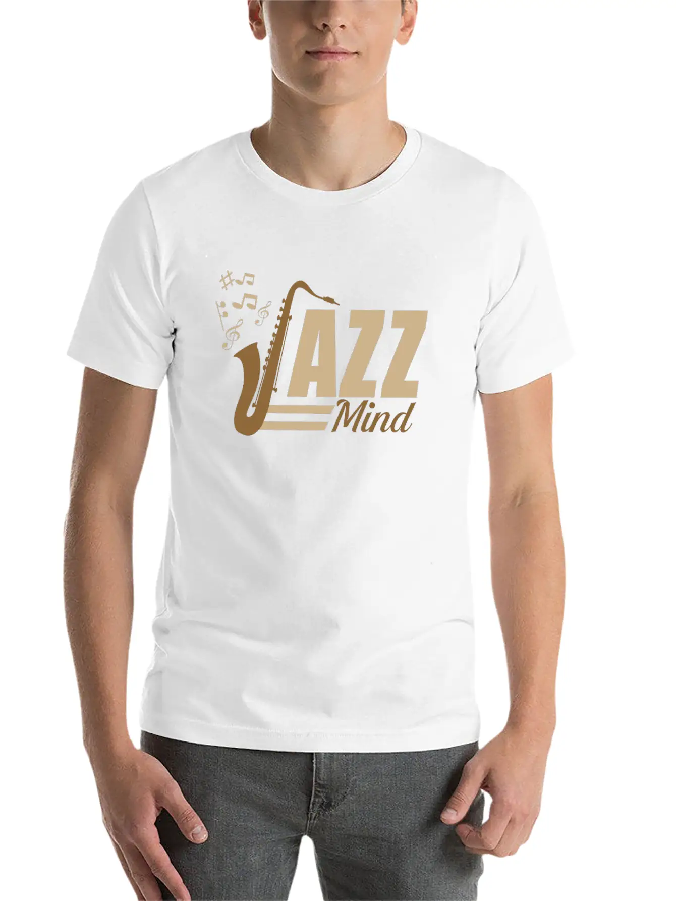 02 JAZZ MIND Basic Graphic T-Shirt – Daily Comfort In Soft Cotton