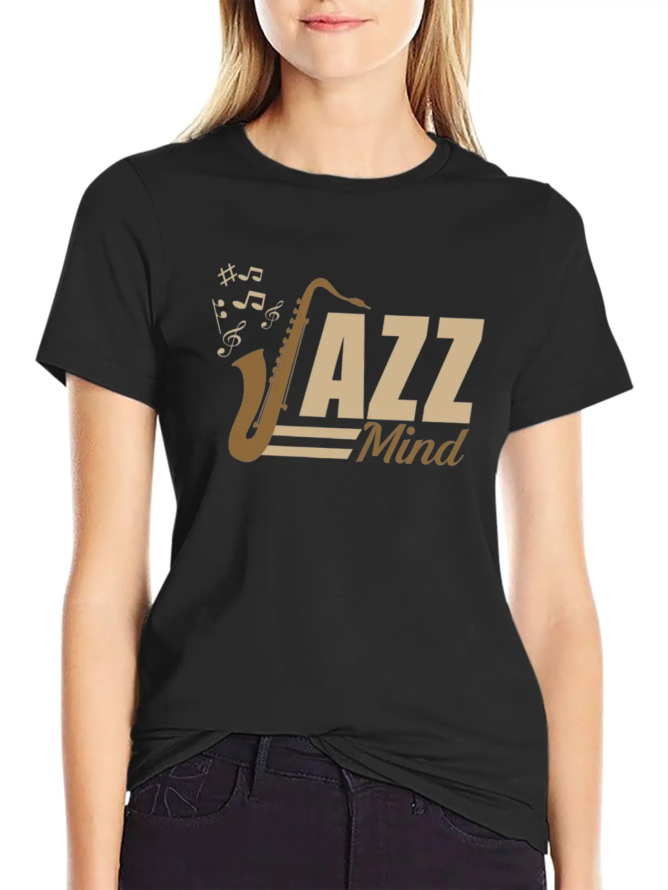 02 JAZZ MIND Basic Graphic T-Shirt – Daily Comfort In Soft Cotton