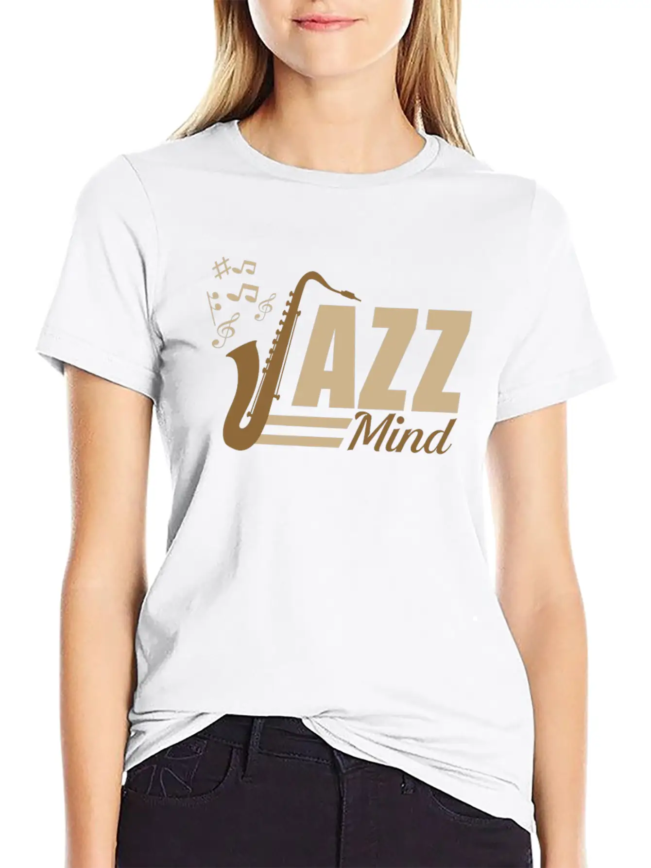 02 JAZZ MIND Basic Graphic T-Shirt – Daily Comfort In Soft Cotton