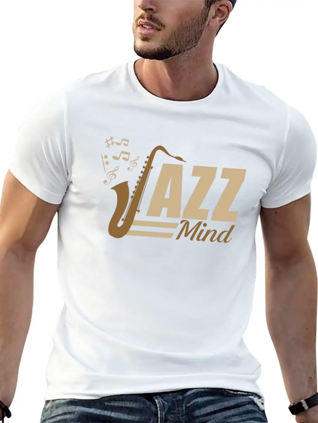 02 JAZZ MIND Basic Graphic T-Shirt – Daily Comfort In Soft Cotton