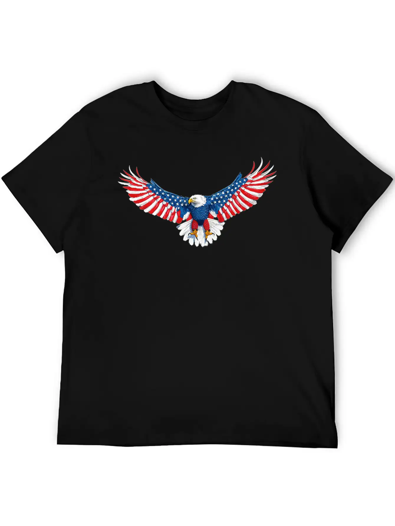 090 940 American Flag Eagle Modern Fit Casual T-Shirt – Clean And Versatile Design