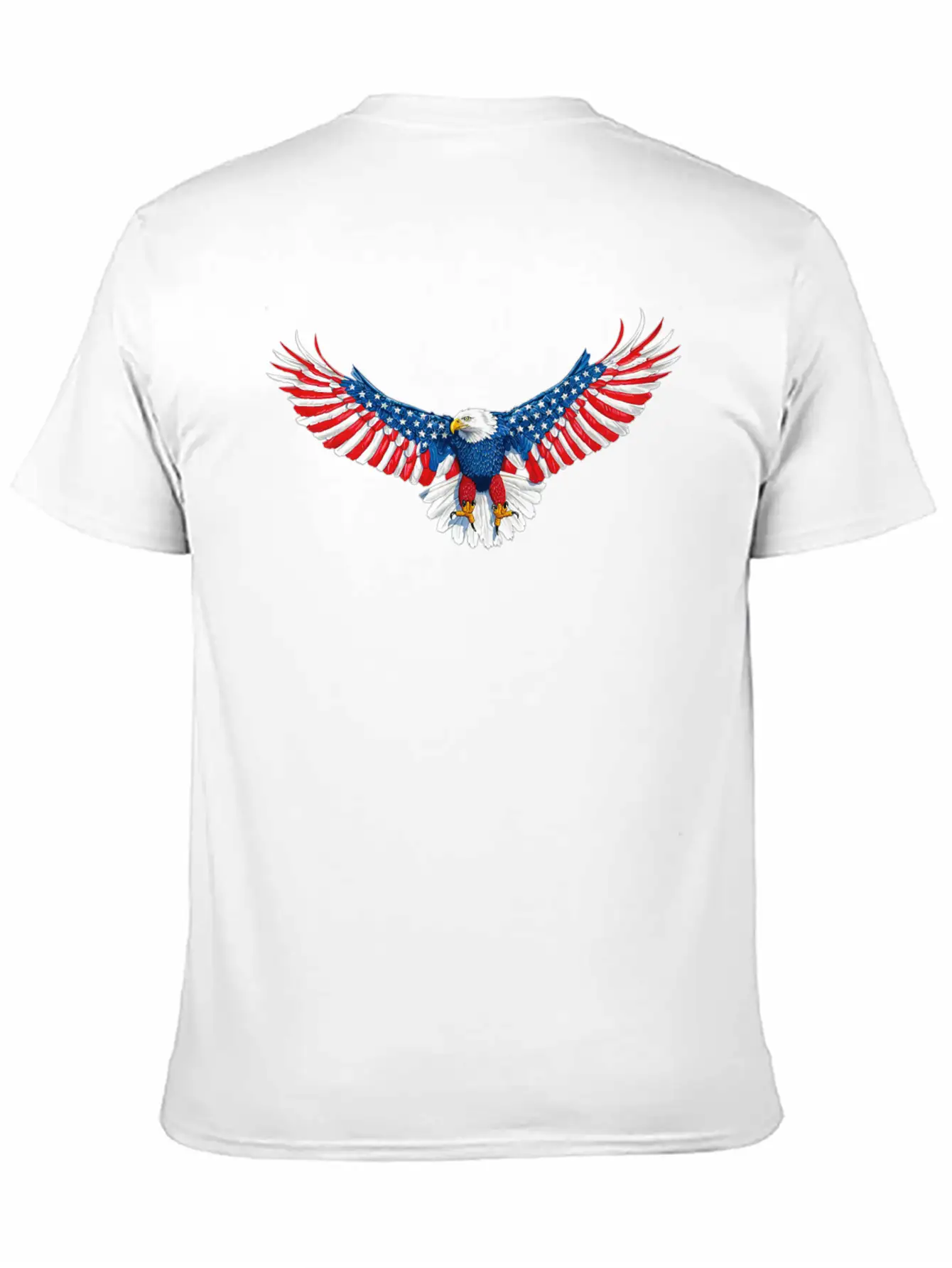 090 940 American Flag Eagle Modern Fit Casual T-Shirt – Clean And Versatile Design