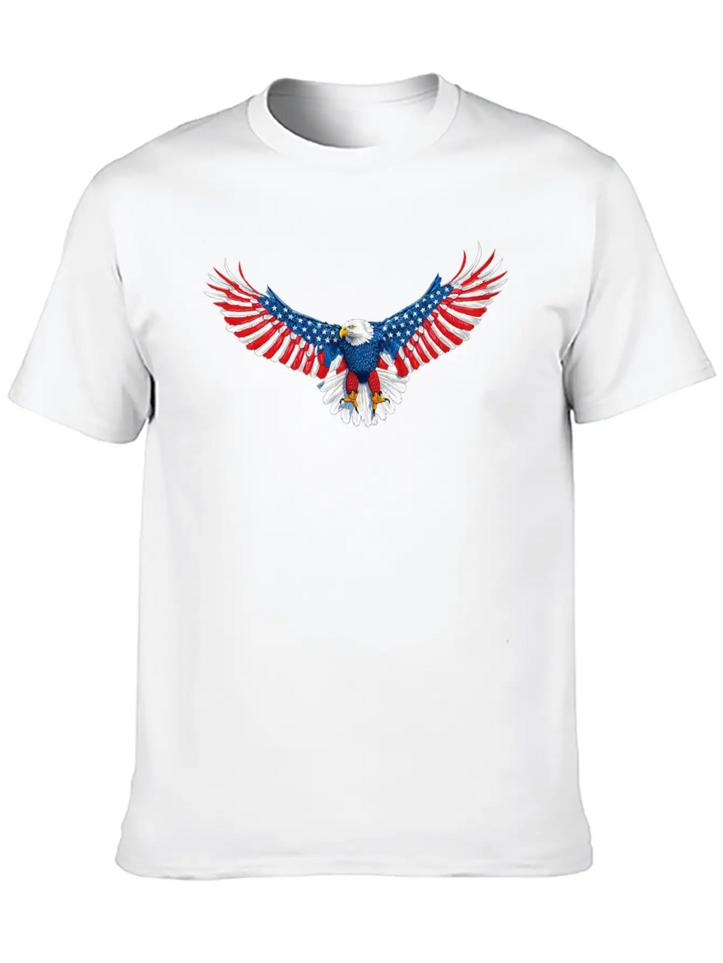 090 940 American Flag Eagle Modern Fit Casual T-Shirt – Clean And Versatile Design