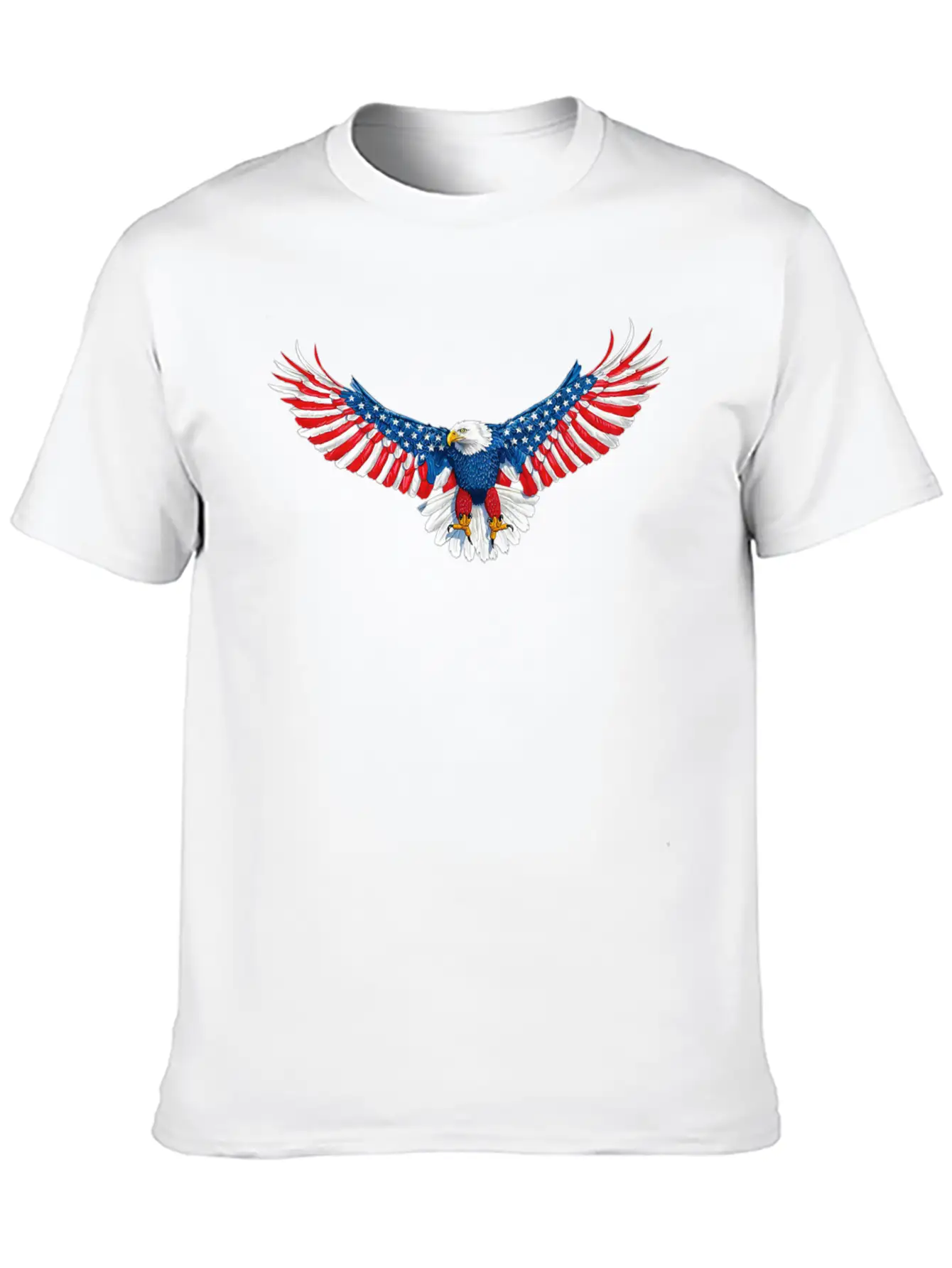 090 940 American Flag Eagle Modern Fit Casual T-Shirt – Clean And Versatile Design
