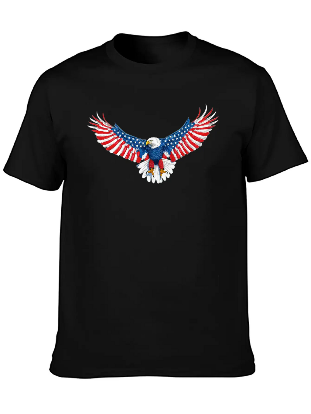 090 940 American Flag Eagle Modern Fit Casual T-Shirt – Clean And Versatile Design