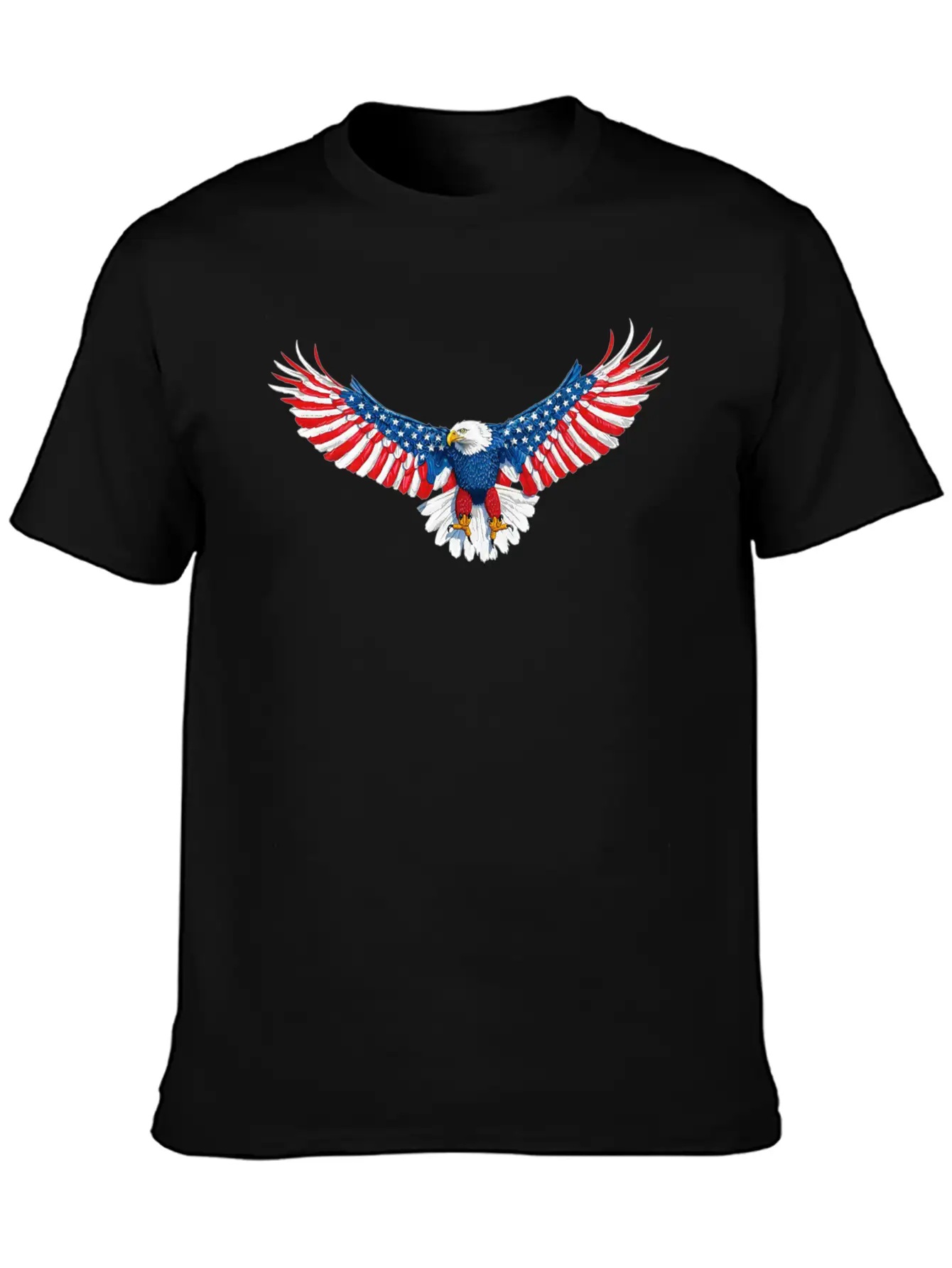 090 940 American Flag Eagle Modern Fit Casual T-Shirt – Clean And Versatile Design