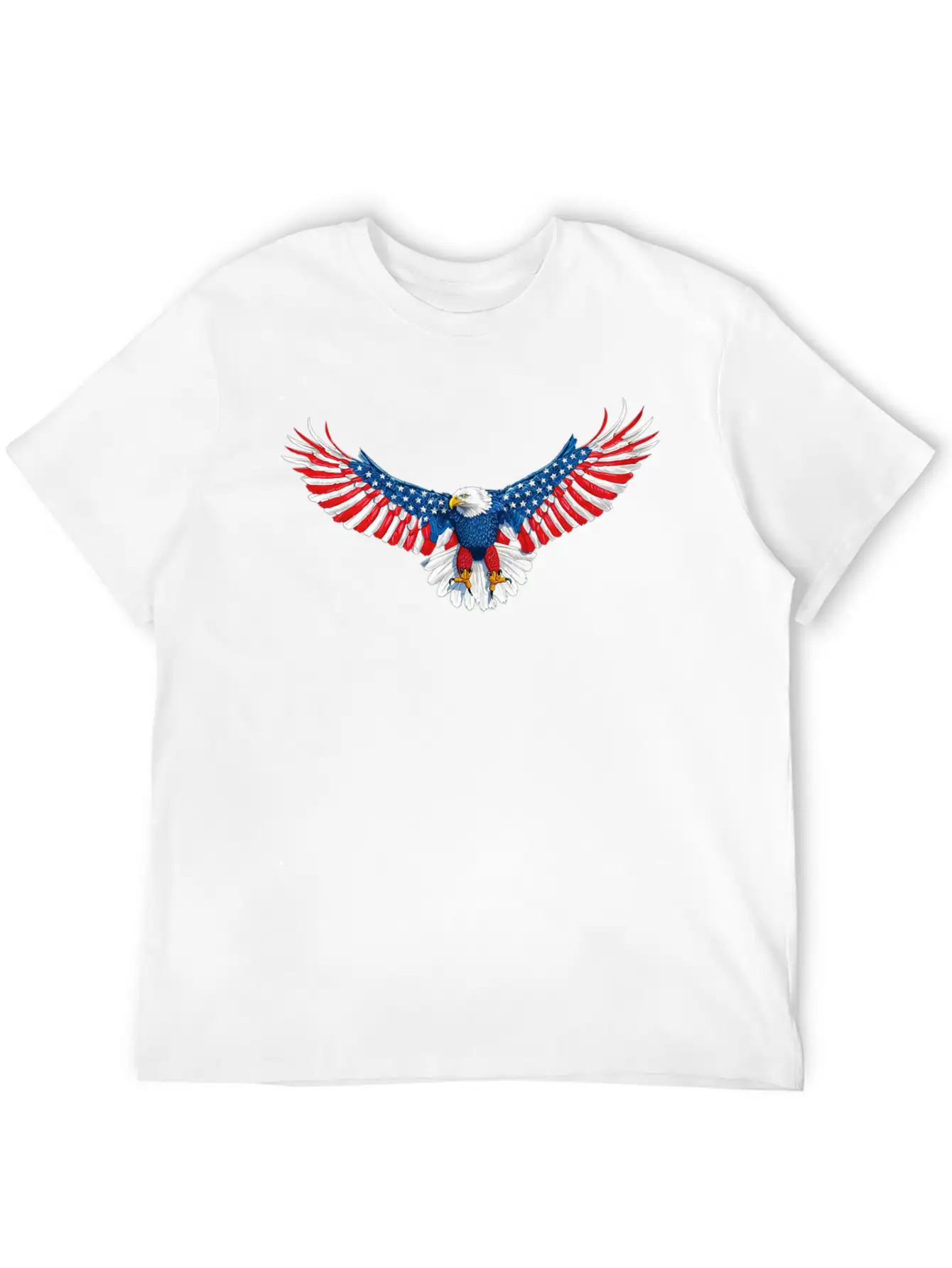 090 940 American Flag Eagle Modern Fit Casual T-Shirt – Clean And Versatile Design