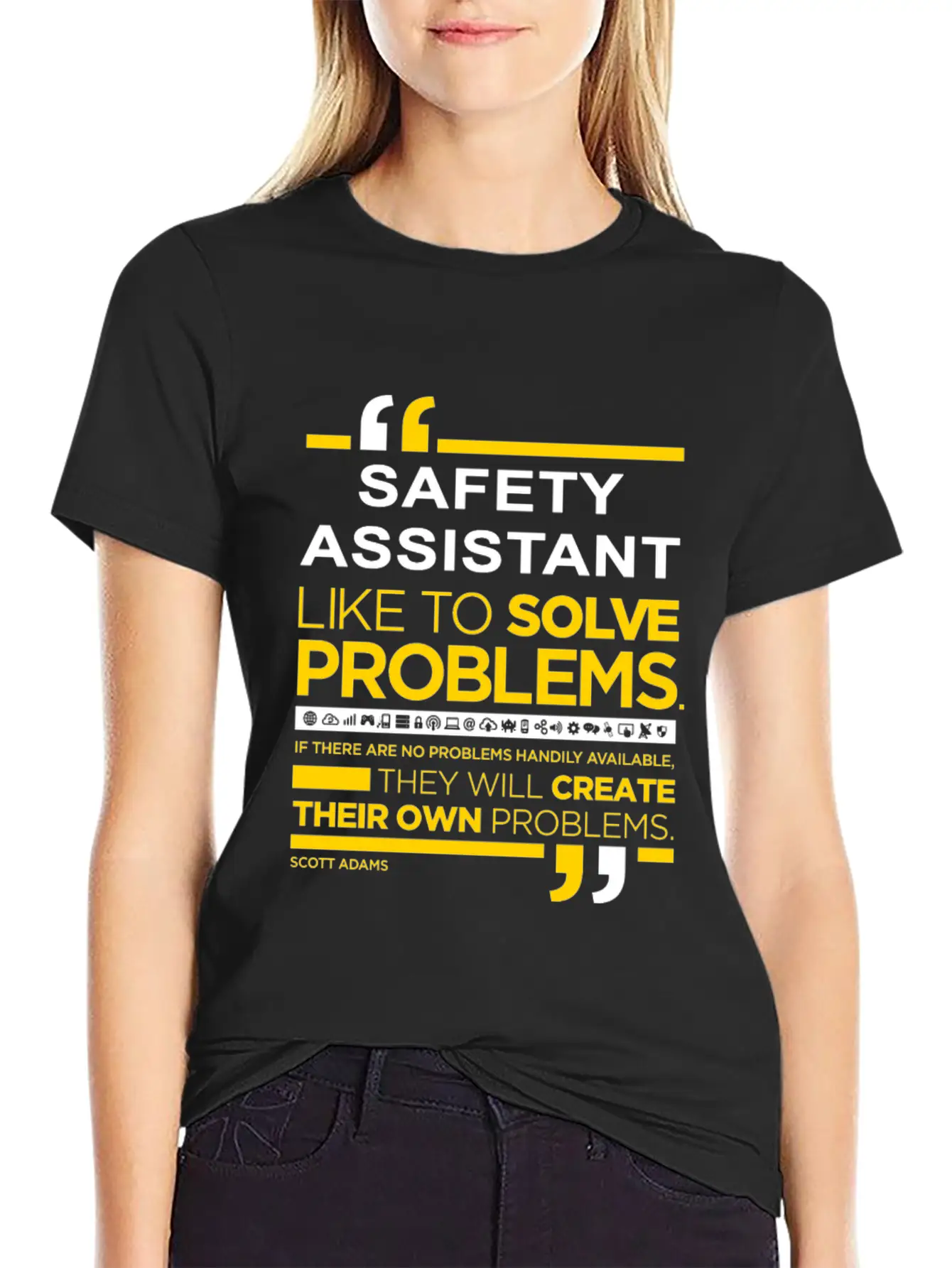 1 100 SAFETY ASSISTANT Comfortable Minimalist Graphic Tee – Summer Style Essential