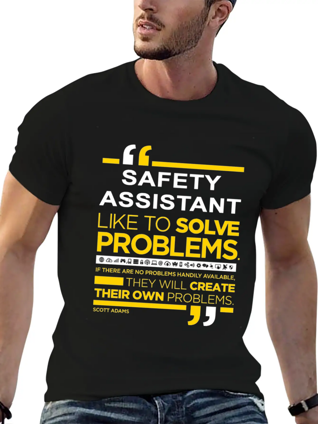 1 100 SAFETY ASSISTANT Comfortable Minimalist Graphic Tee – Summer Style Essential