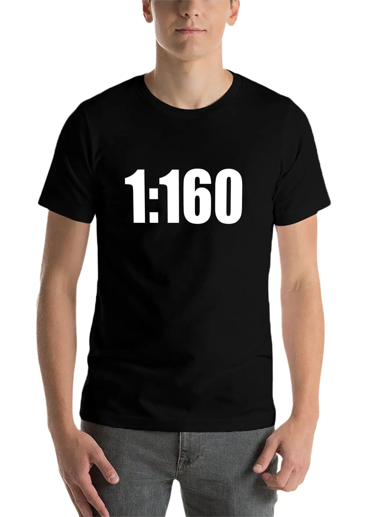 1: 160 Model Railroad Track N Gift Idea Classic Crew Neck Graphic Tee – Everyday Minimal Look