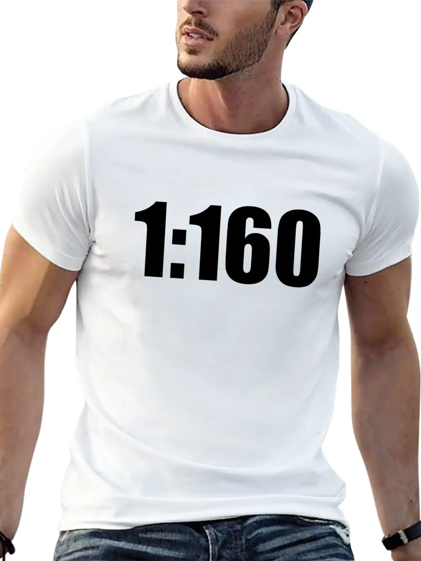1: 160 Model Railroad Track N Gift Idea Classic Crew Neck Graphic Tee – Everyday Minimal Look