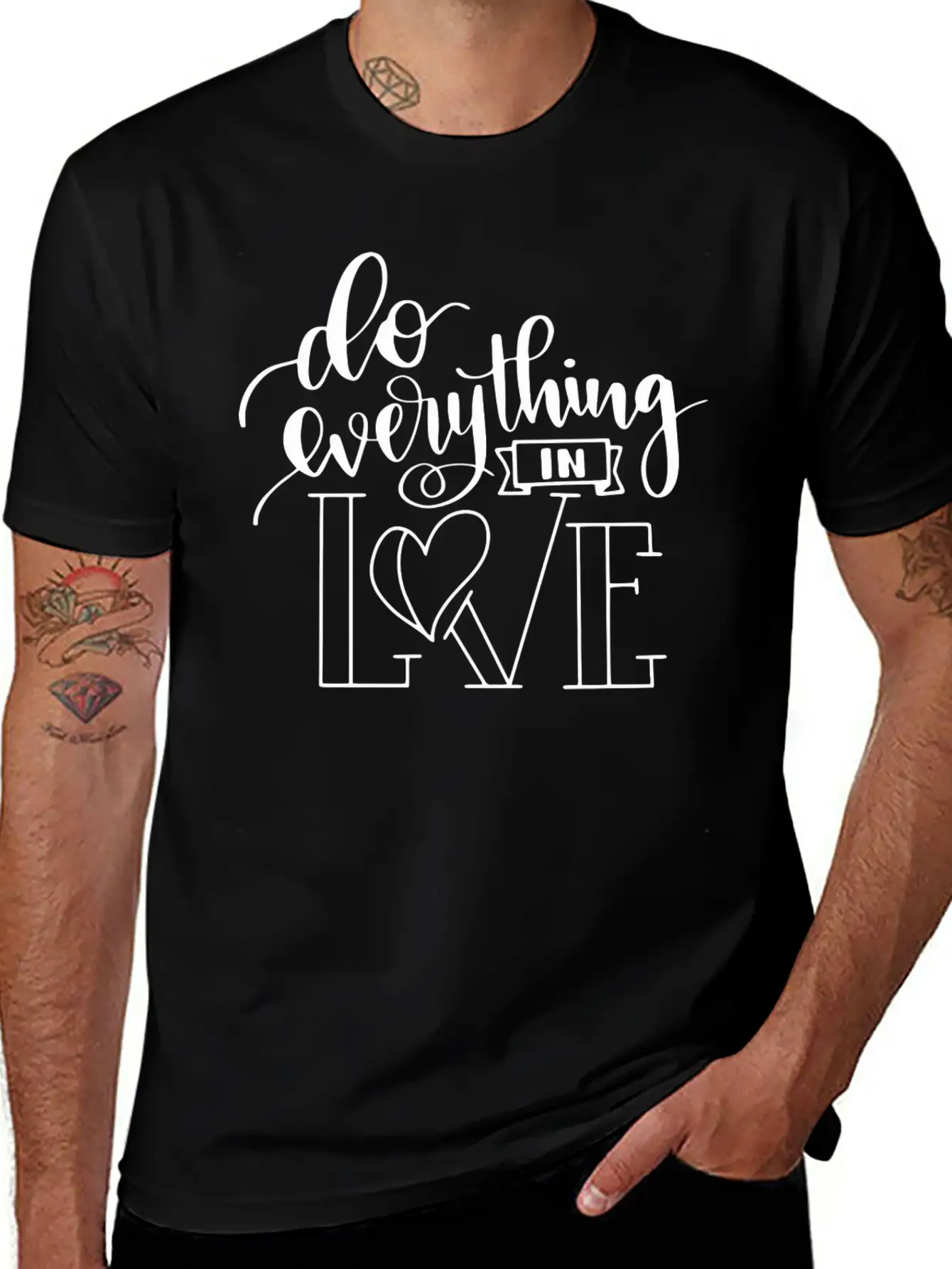 1 Corinthians 16 14 Everything In Love Bible Verse Relaxed Everyday Tee – Lightweight And Durable Cotton