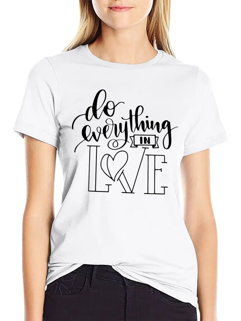 1 Corinthians 16 14 Everything In Love Bible Verse Relaxed Everyday Tee – Lightweight And Durable Cotton