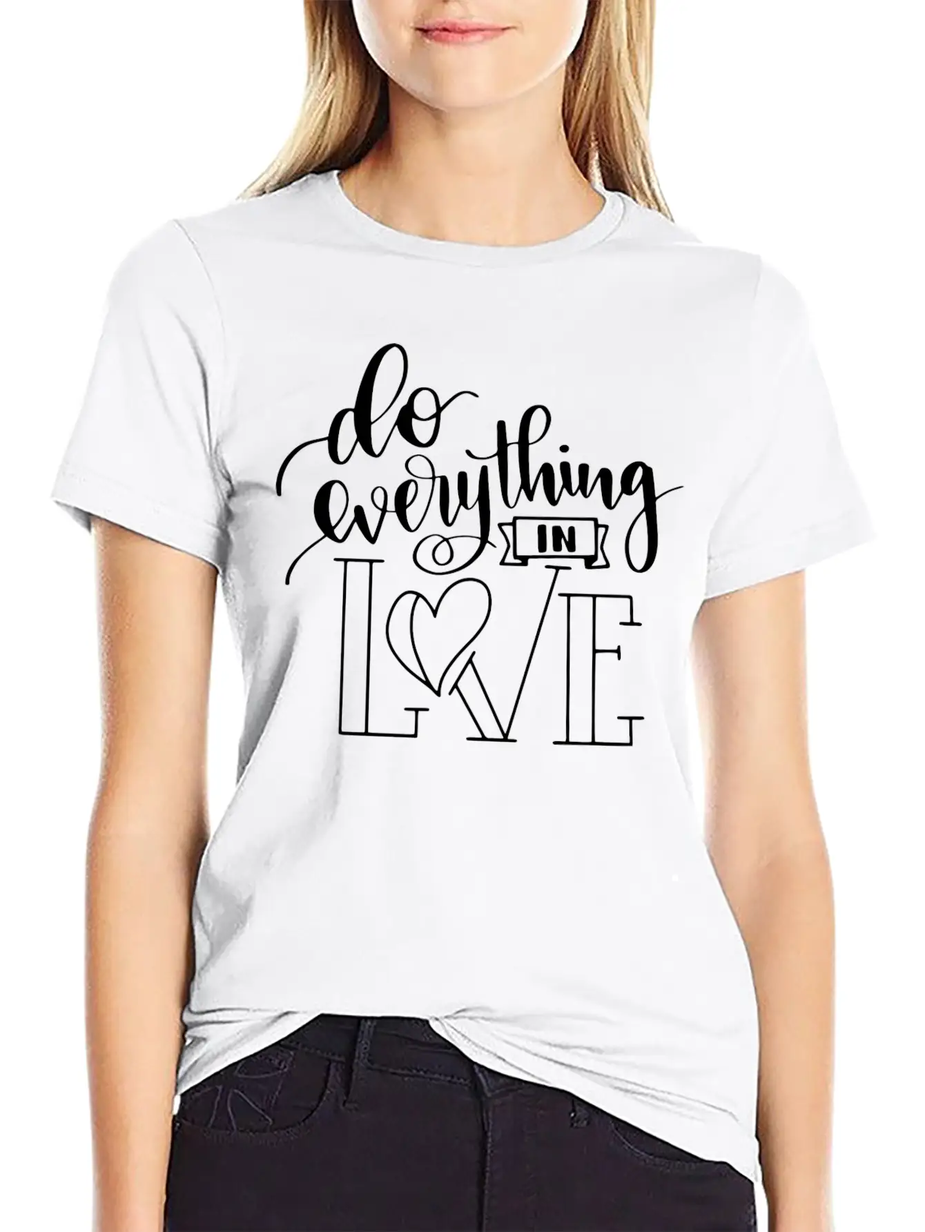 1 Corinthians 16 14 Everything In Love Bible Verse Relaxed Everyday Tee – Lightweight And Durable Cotton
