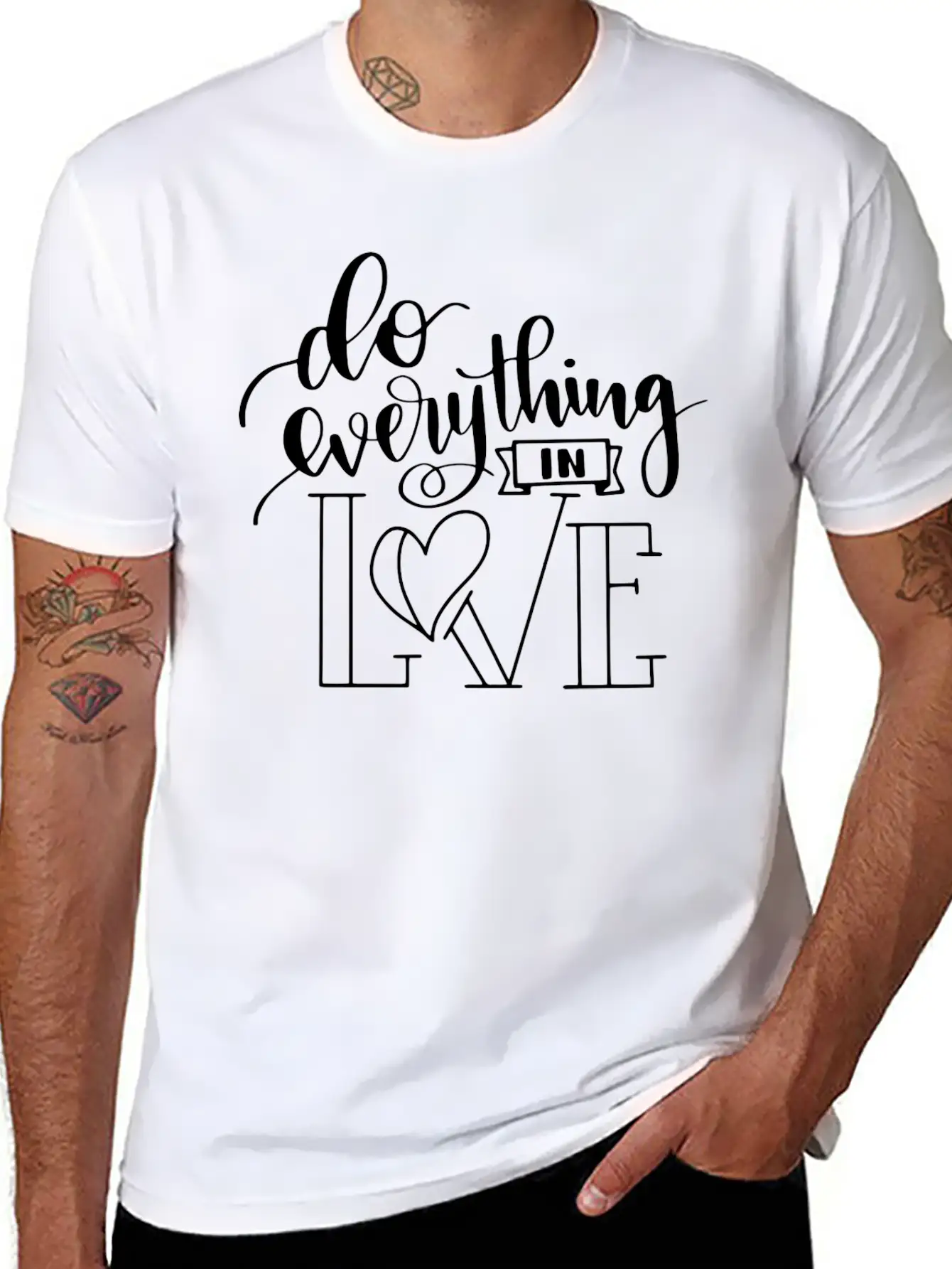1 Corinthians 16 14 Everything In Love Bible Verse Relaxed Everyday Tee – Lightweight And Durable Cotton
