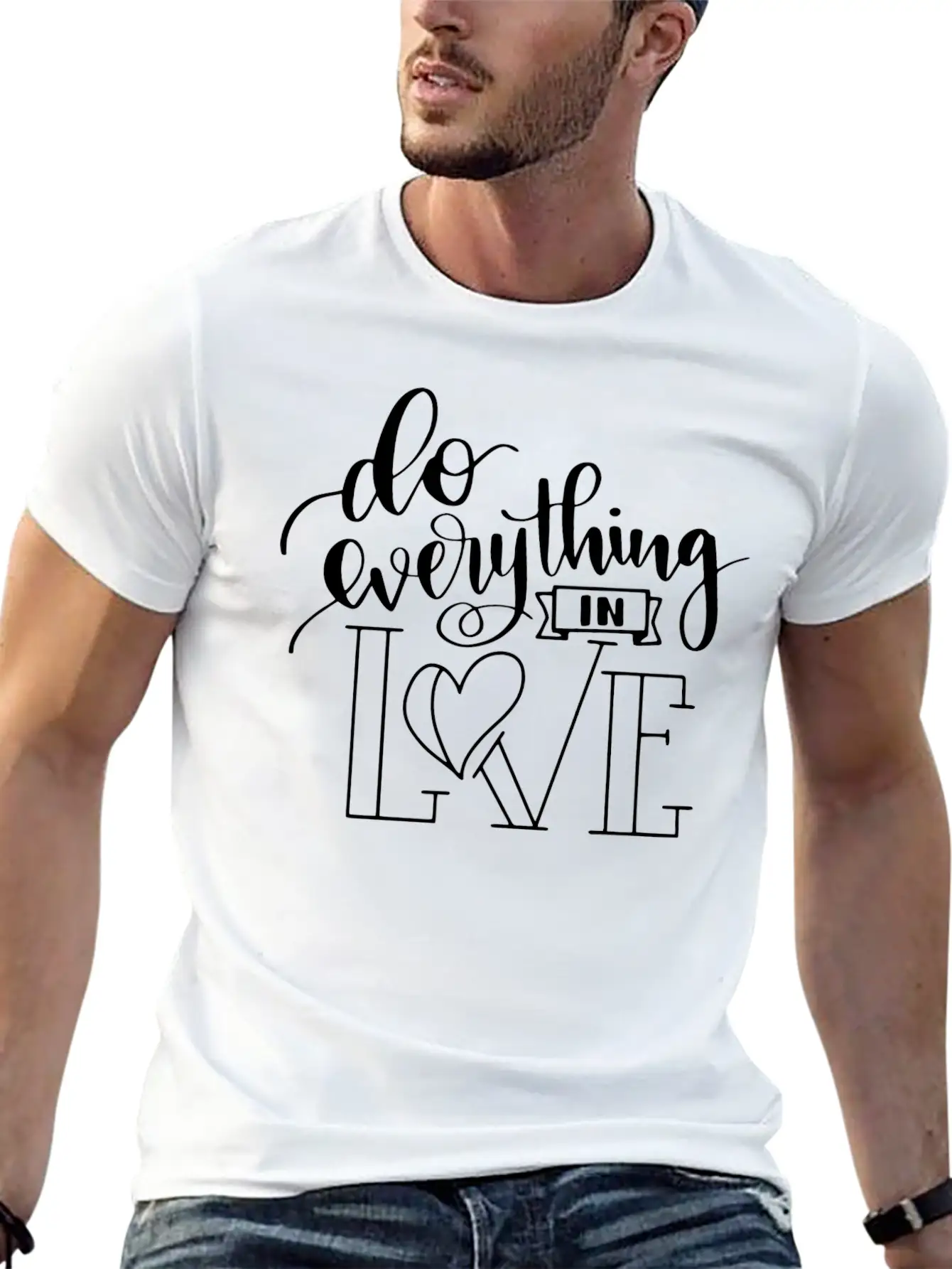 1 Corinthians 16 14 Everything In Love Bible Verse Relaxed Everyday Tee – Lightweight And Durable Cotton