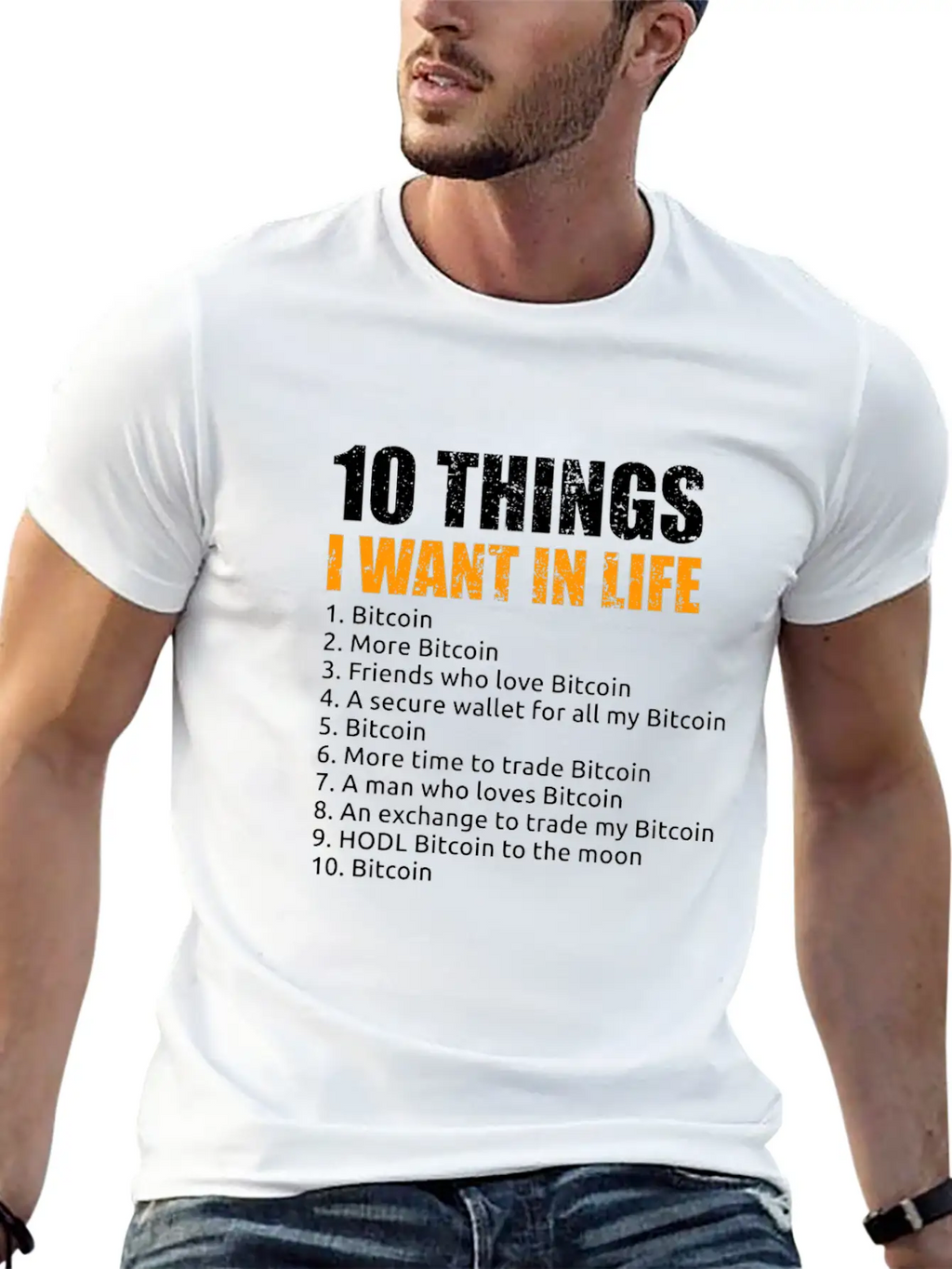 10 Things I Want In Life Bitcoin Crypto BTC Girl Basic Graphic T-Shirt – Daily Comfort In Soft Cotton