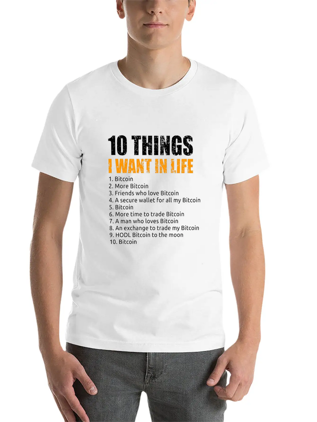 10 Things I Want In Life Bitcoin Crypto BTC Girl Basic Graphic T-Shirt – Daily Comfort In Soft Cotton