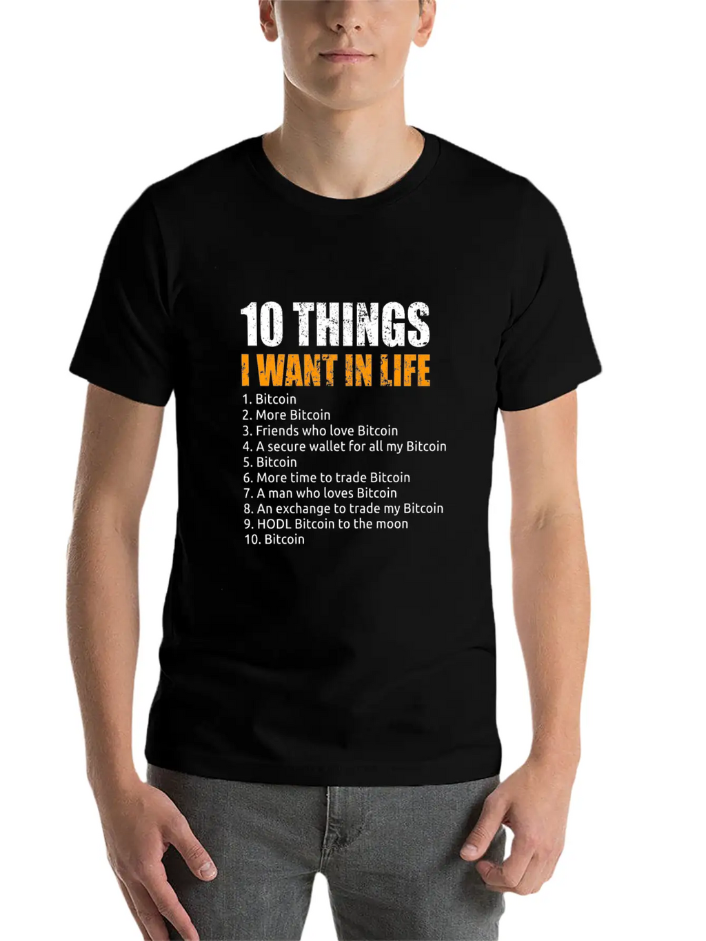 10 Things I Want In Life Bitcoin Crypto BTC Girl Basic Graphic T-Shirt – Daily Comfort In Soft Cotton