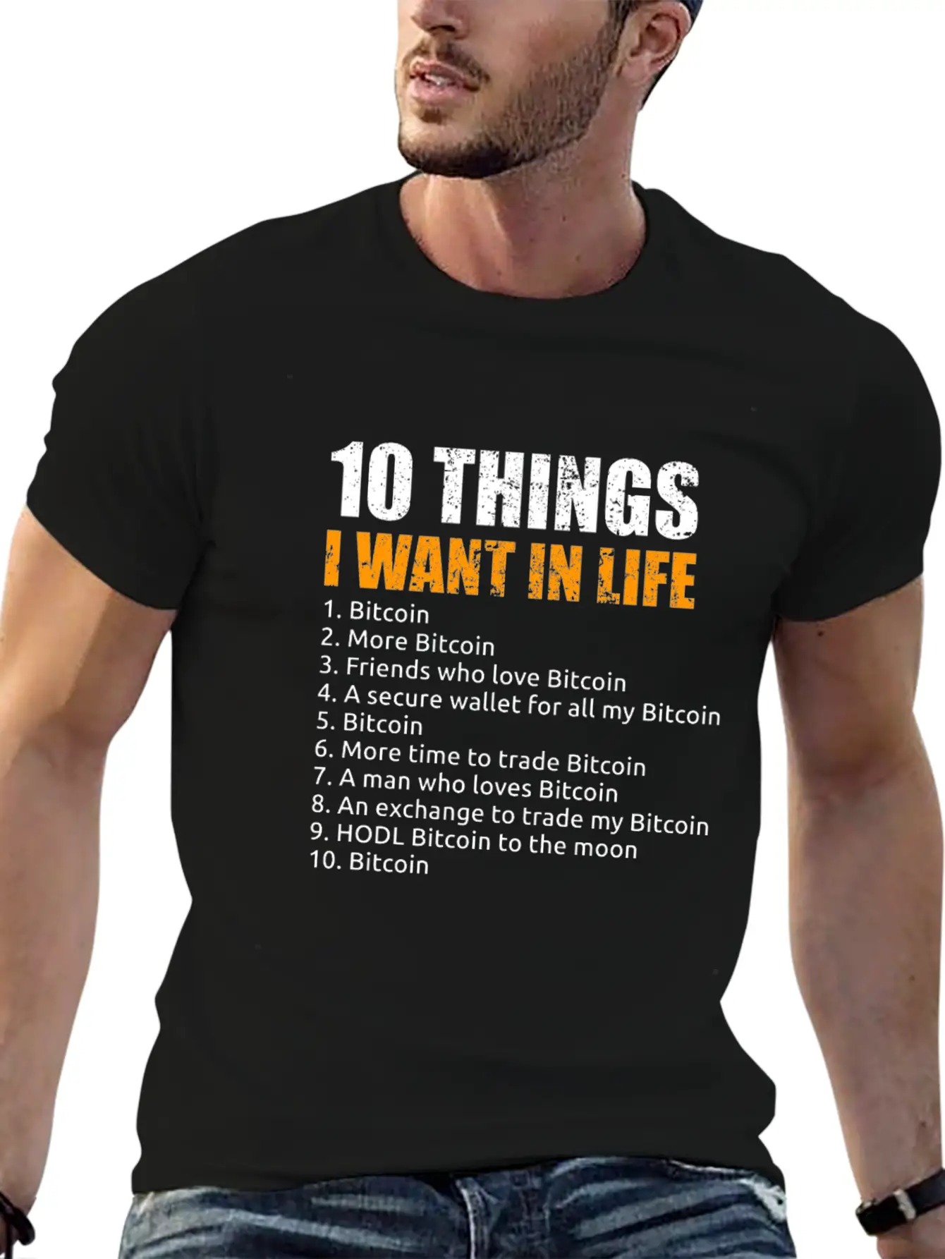 10 Things I Want In Life Bitcoin Crypto BTC Girl Basic Graphic T-Shirt – Daily Comfort In Soft Cotton