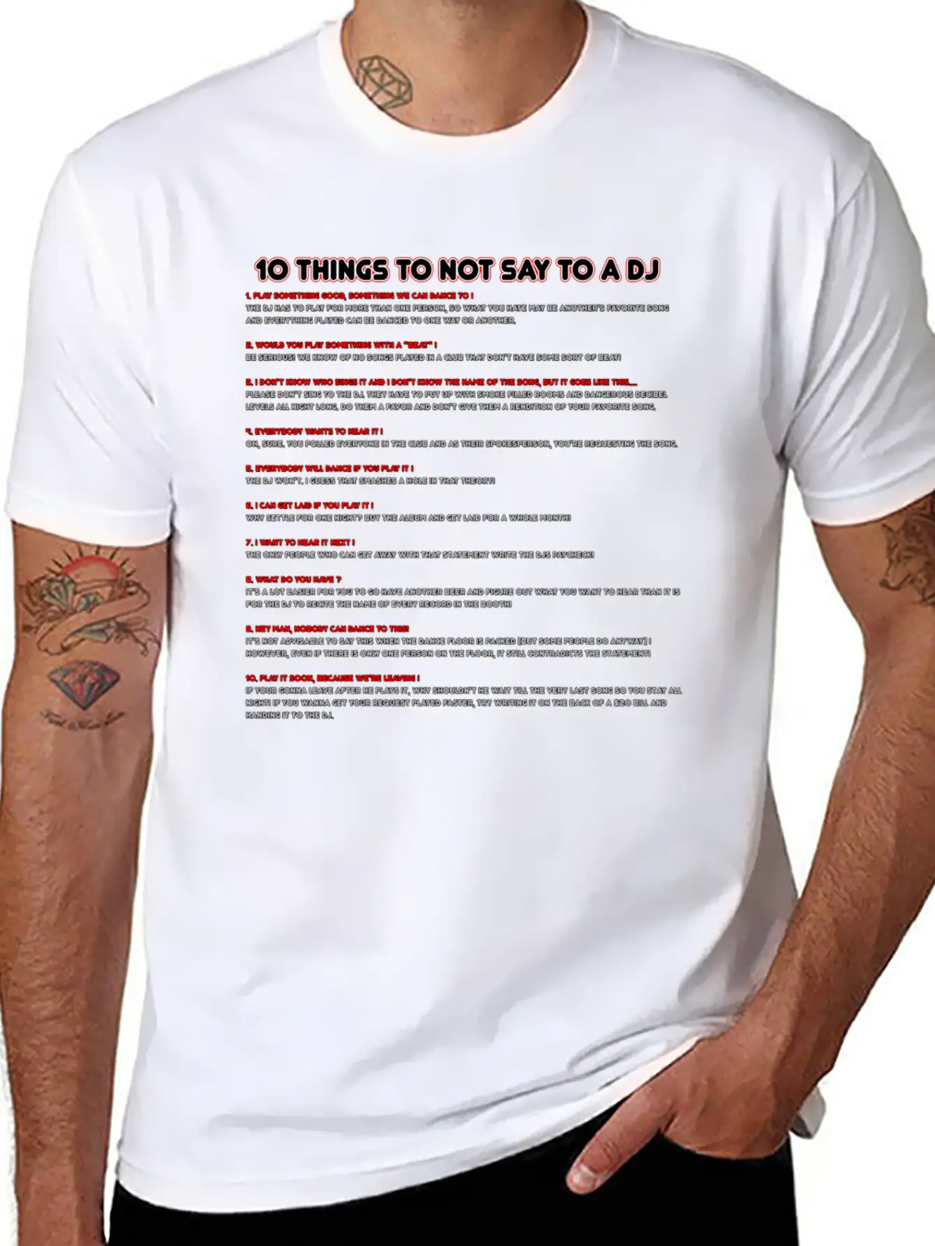 10 Things To Not Say To A DJ Relaxed Everyday Tee – Lightweight And Durable Cotton