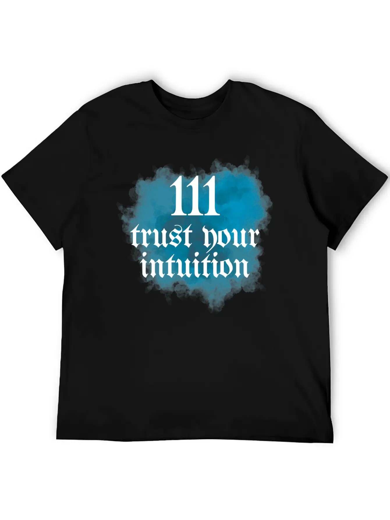 111 Trust Your Intuition Blue And White Modern Fit Casual T-Shirt – Clean And Versatile Design