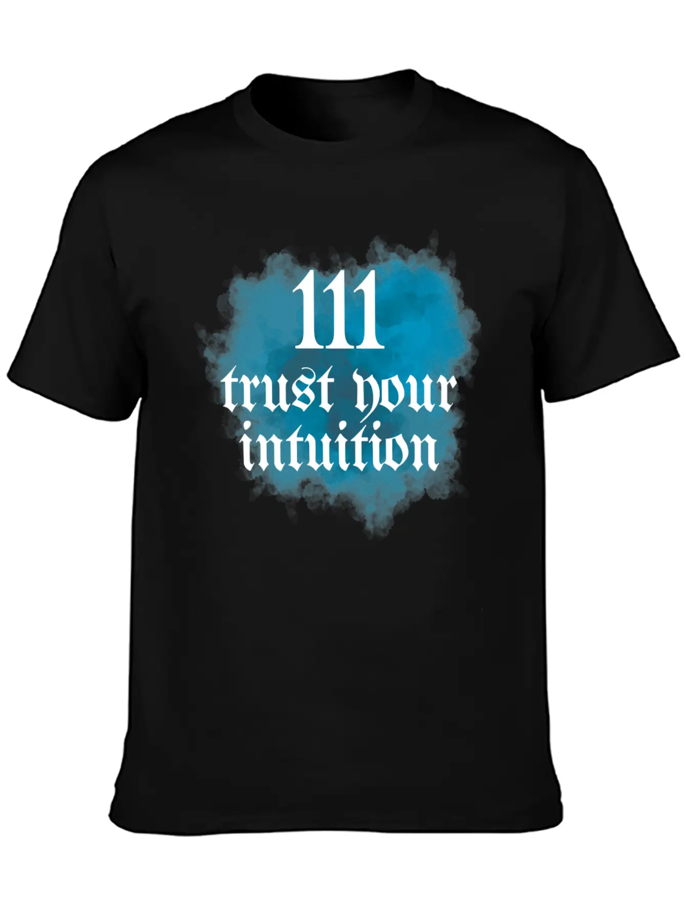 111 Trust Your Intuition Blue And White Modern Fit Casual T-Shirt – Clean And Versatile Design