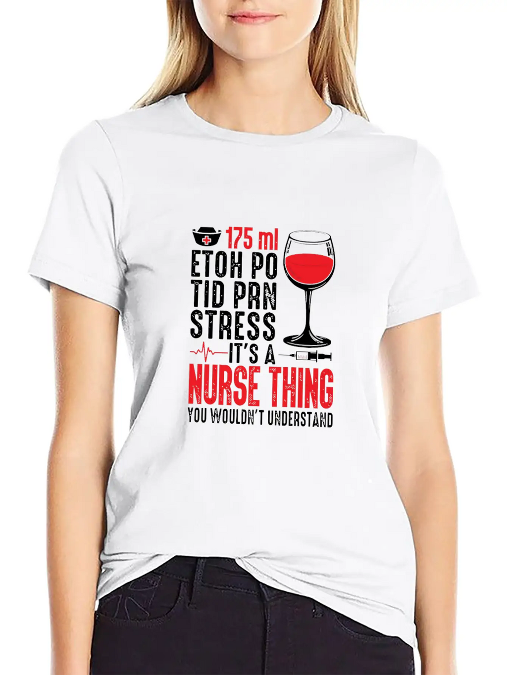 175 Ml Etoh Po Tid Prn Stress It'S A Nurse Thing F Classic Cotton Tee – Unisex Comfort For Any Season
