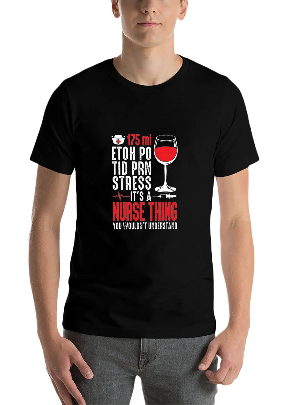 175 Ml Etoh Po Tid Prn Stress It'S A Nurse Thing F Classic Cotton Tee – Unisex Comfort For Any Season