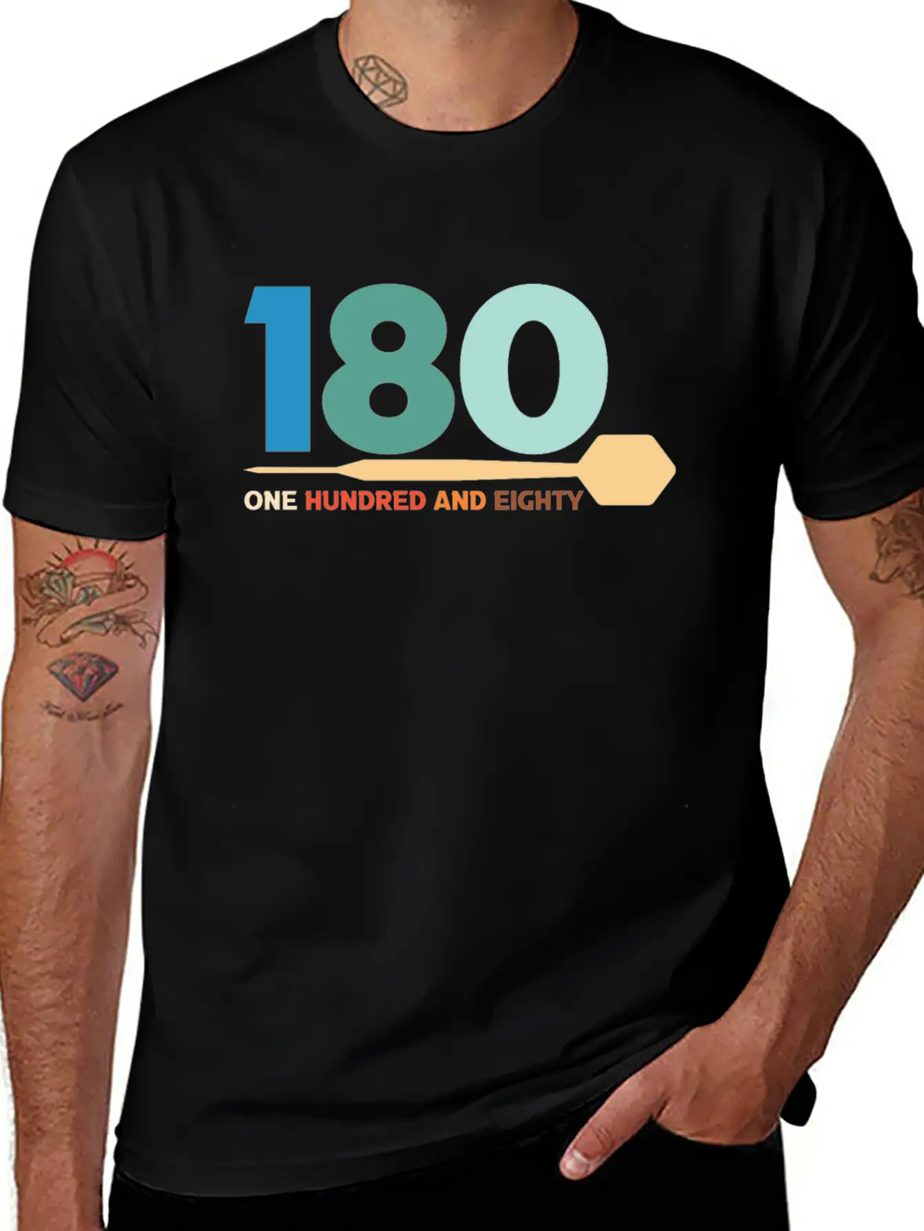 180 One Hundred Eighty Dart Arrow Player Darting Classic Cotton Tee – Unisex Comfort For Any Season