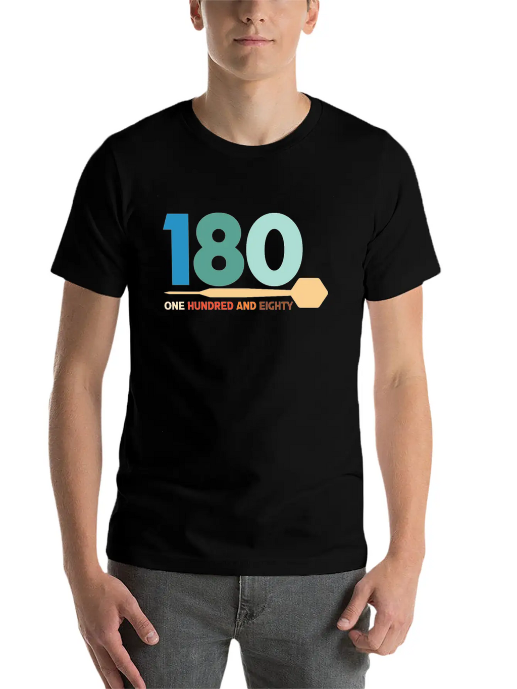 180 One Hundred Eighty Dart Arrow Player Darting Classic Cotton Tee – Unisex Comfort For Any Season