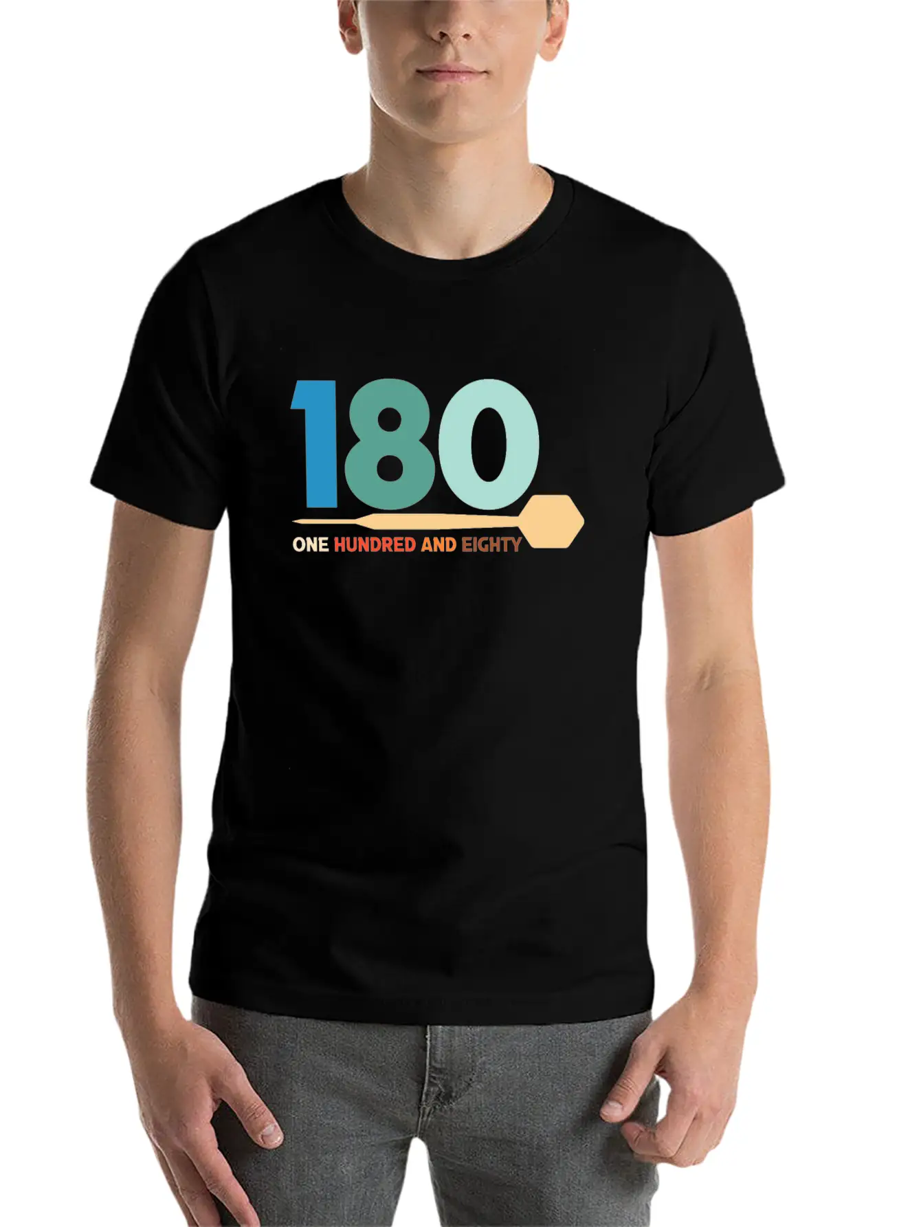 180 One Hundred Eighty Dart Arrow Player Darting Classic Cotton Tee – Unisex Comfort For Any Season