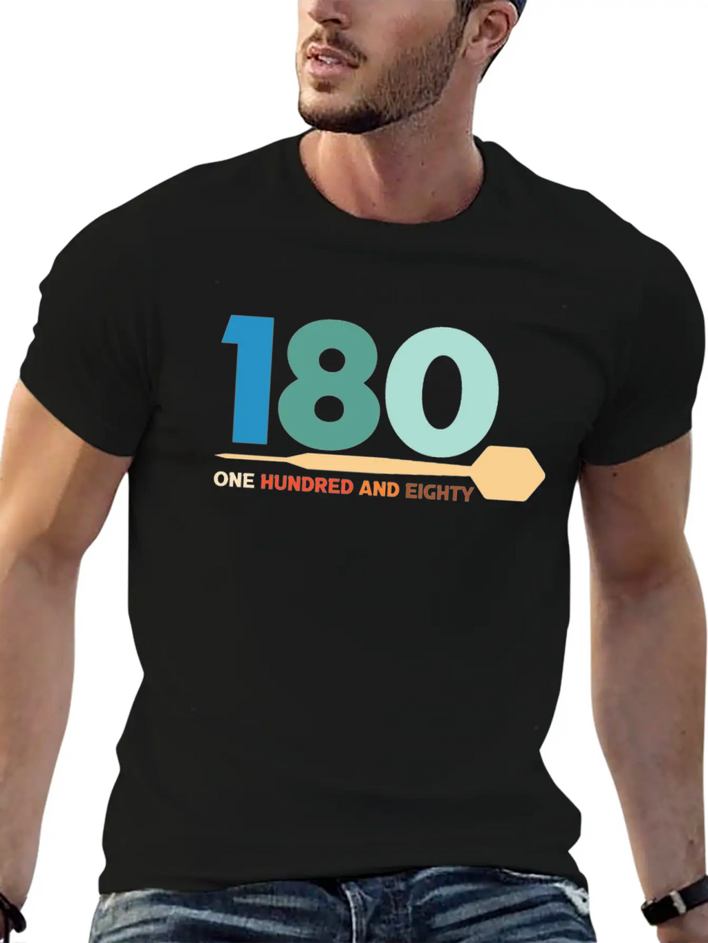 180 One Hundred Eighty Dart Arrow Player Darting Classic Cotton Tee – Unisex Comfort For Any Season