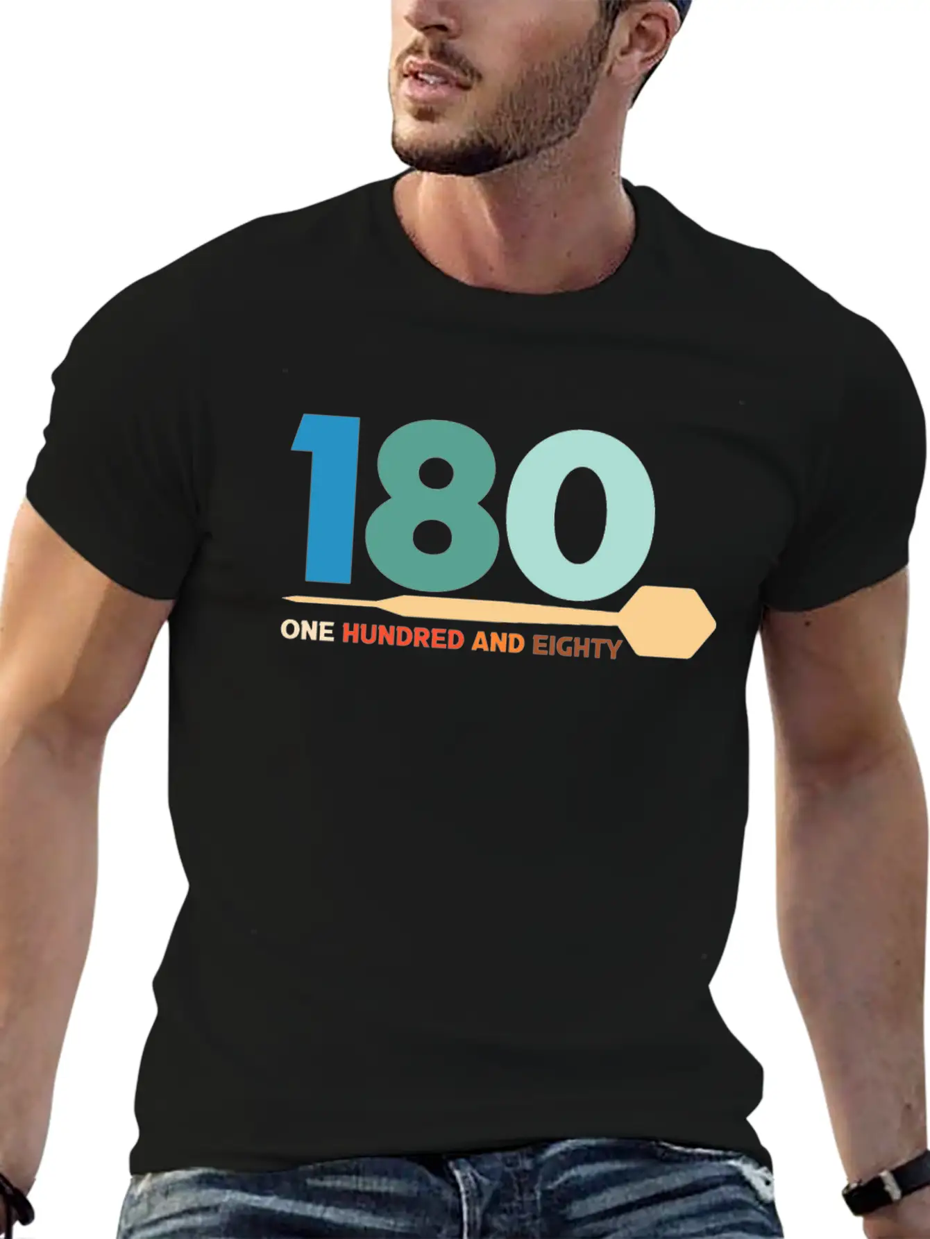 180 One Hundred Eighty Dart Arrow Player Darting Classic Cotton Tee – Unisex Comfort For Any Season