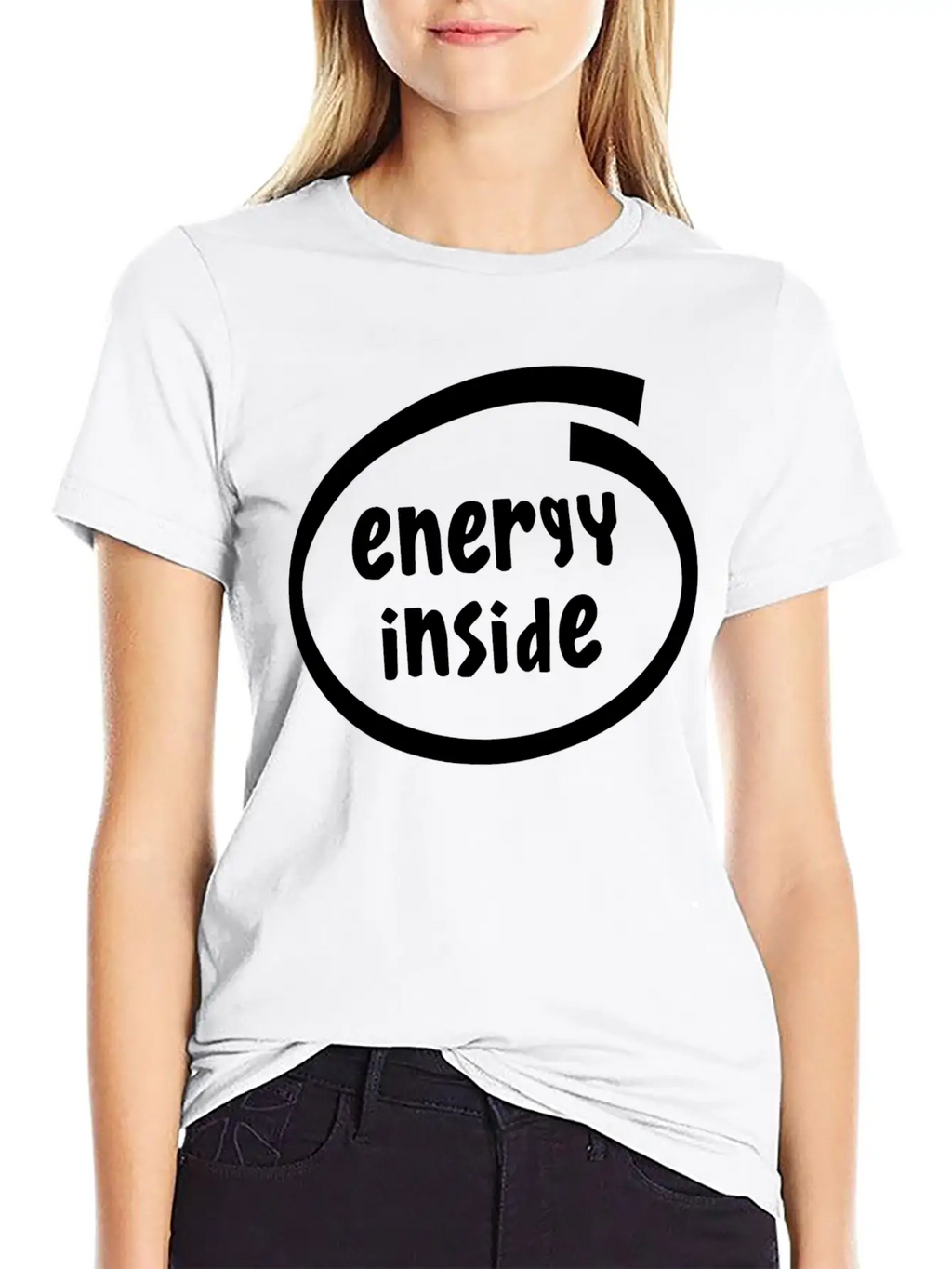 1816A Energy Inside Basic Graphic T-Shirt – Daily Comfort In Soft Cotton