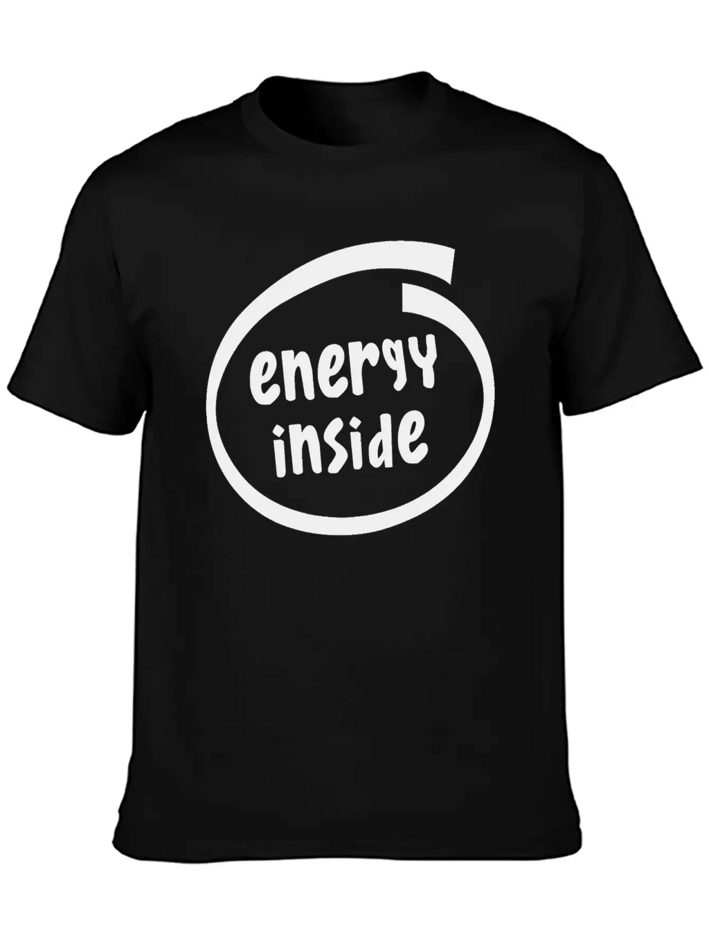 1816A Energy Inside Basic Graphic T-Shirt – Daily Comfort In Soft Cotton