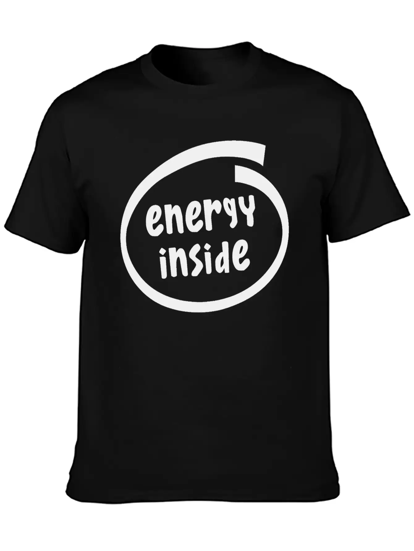1816A Energy Inside Basic Graphic T-Shirt – Daily Comfort In Soft Cotton