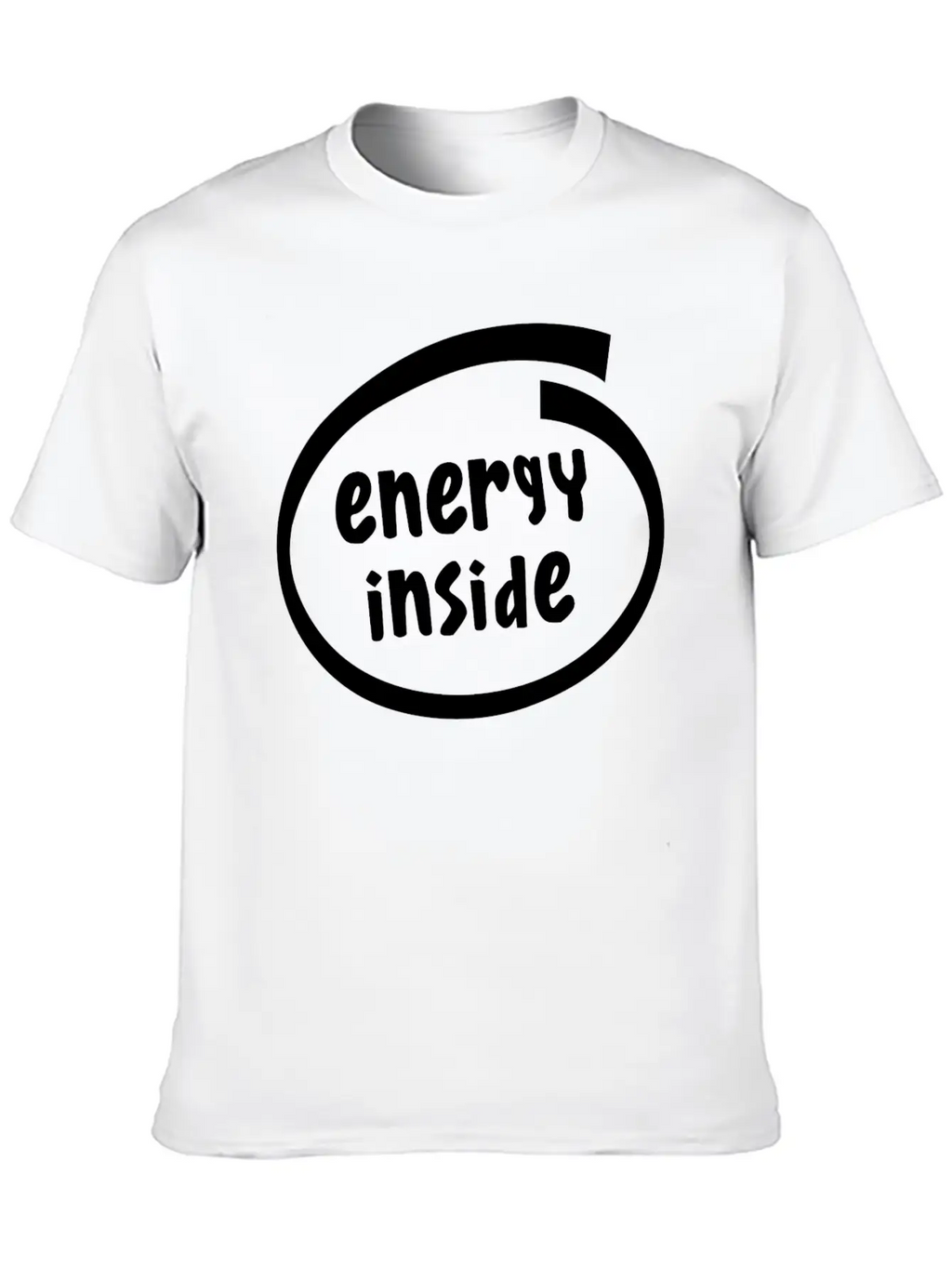 1816A Energy Inside Basic Graphic T-Shirt – Daily Comfort In Soft Cotton