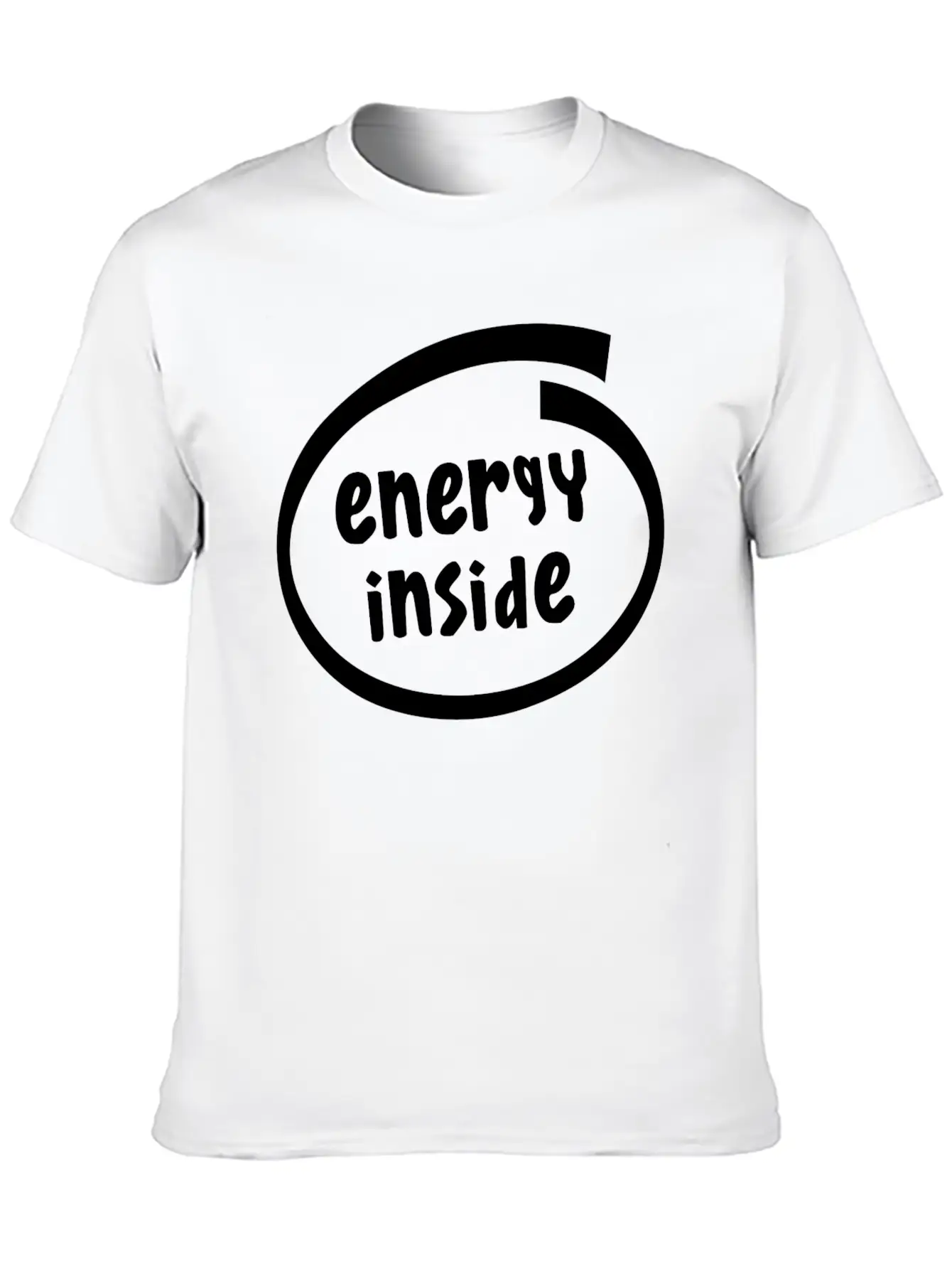 1816A Energy Inside Basic Graphic T-Shirt – Daily Comfort In Soft Cotton