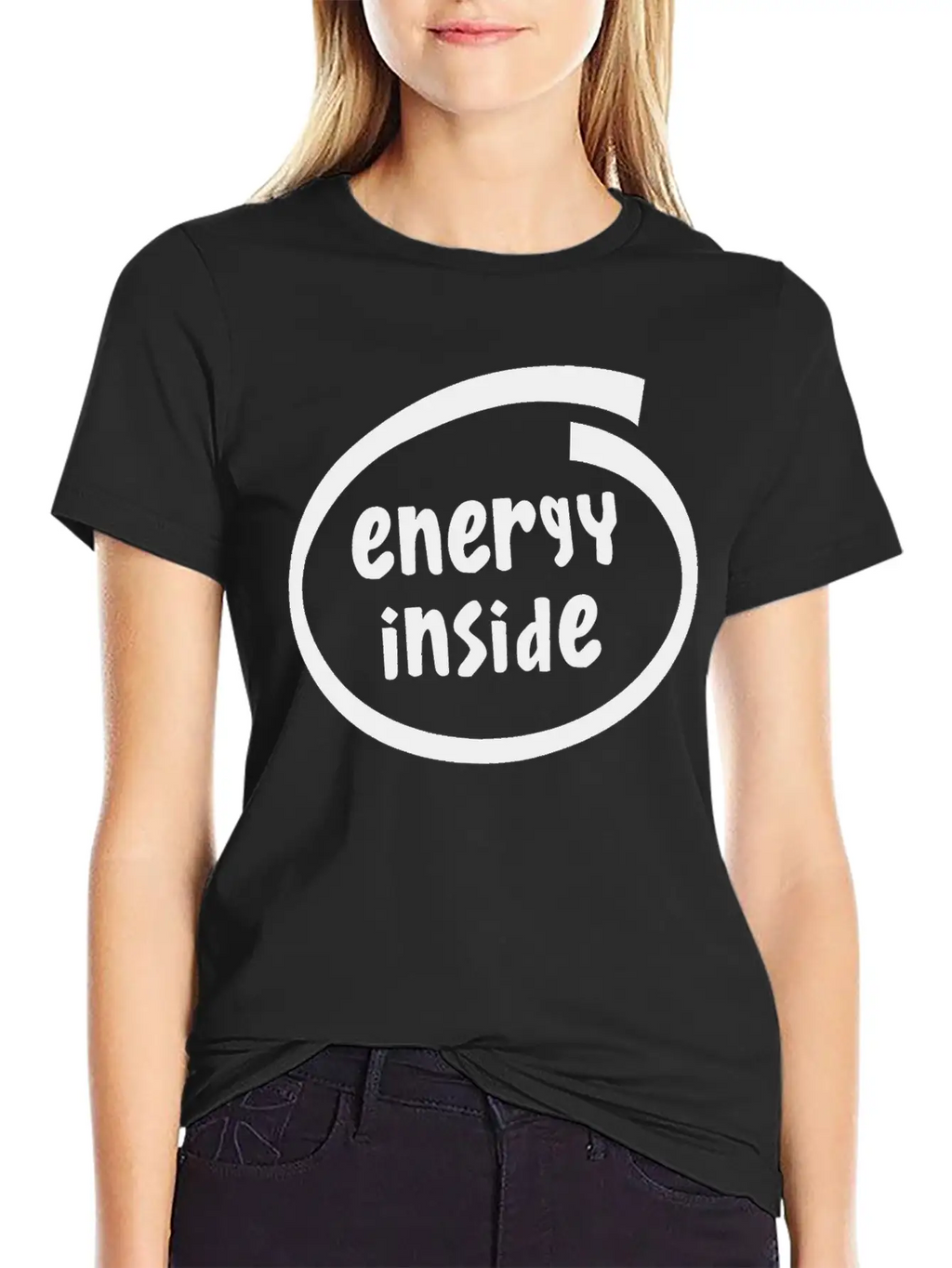 1816A Energy Inside Basic Graphic T-Shirt – Daily Comfort In Soft Cotton