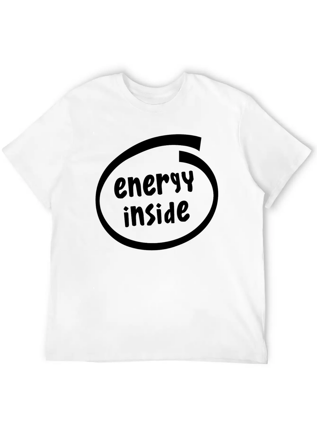 1816A Energy Inside Basic Graphic T-Shirt – Daily Comfort In Soft Cotton