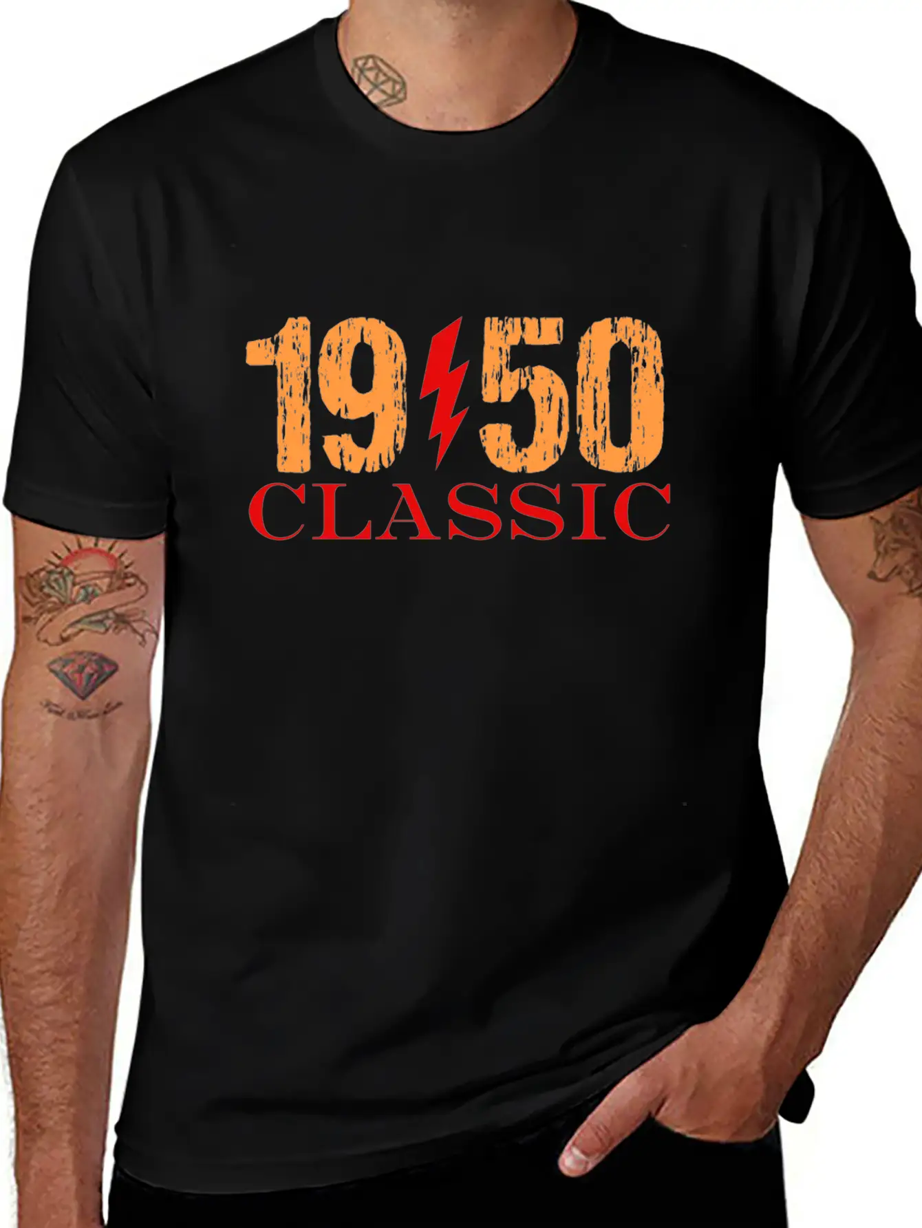 1950 Classic Rock Classic Crew Neck Graphic Tee – Everyday Minimal Look
