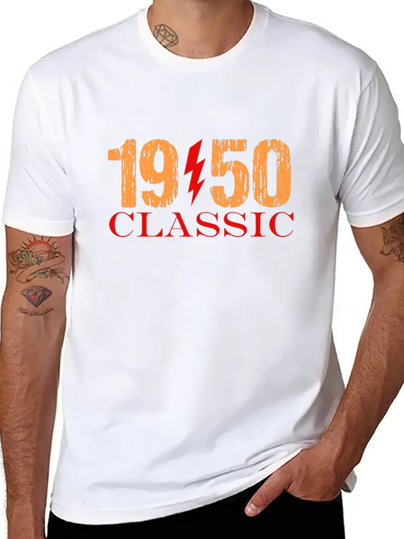 1950 Classic Rock Classic Crew Neck Graphic Tee – Everyday Minimal Look