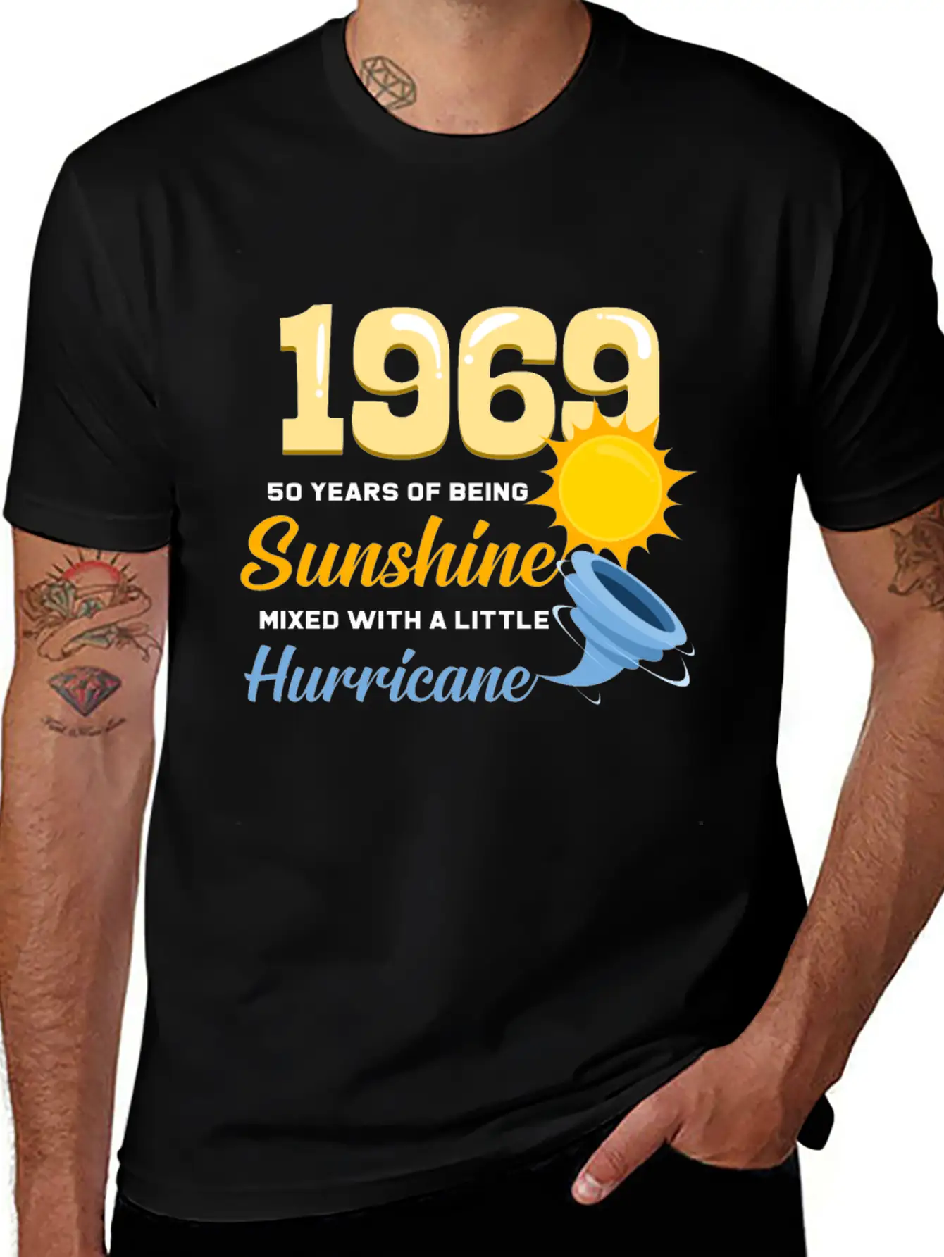 1969 50 Years Of Sunshine And Hurricane Gift Relaxed Everyday Tee – Lightweight And Durable Cotton