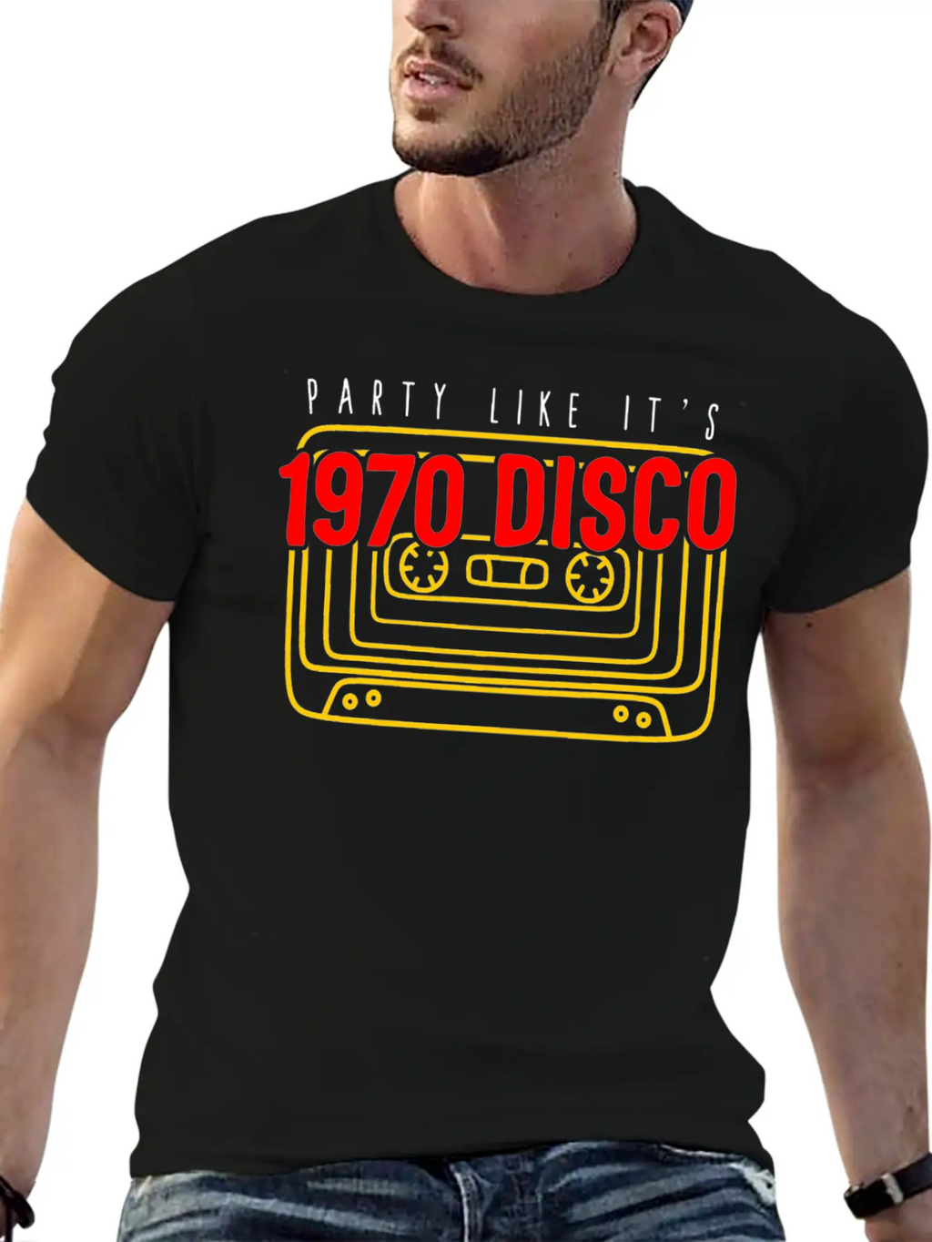 1970 Disco Shirt, Party Like It's 1970 Disco Tee, Classic Crew Neck Graphic Tee – Everyday Minimal Look