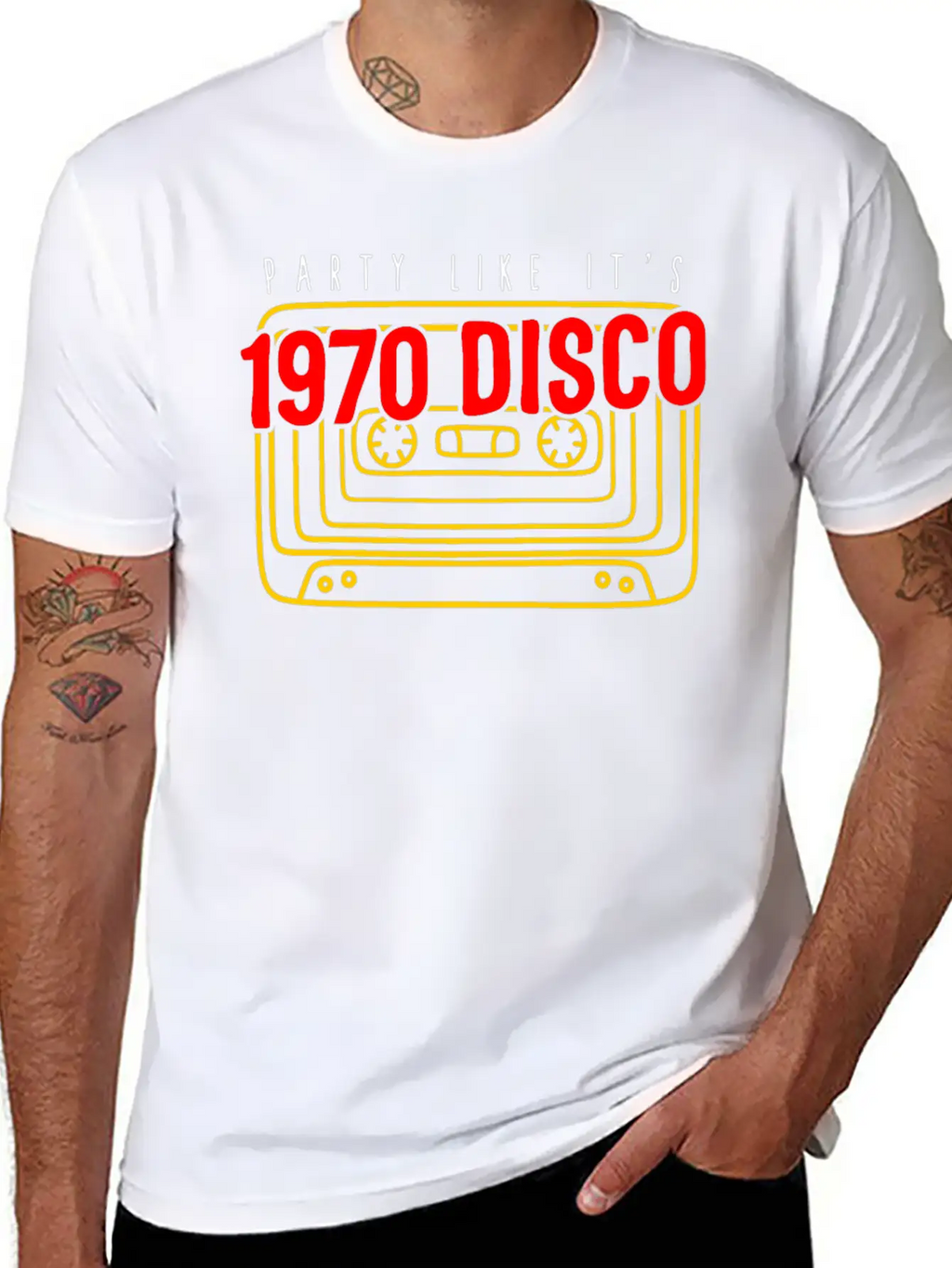 1970 Disco Shirt, Party Like It's 1970 Disco Tee, Classic Crew Neck Graphic Tee – Everyday Minimal Look