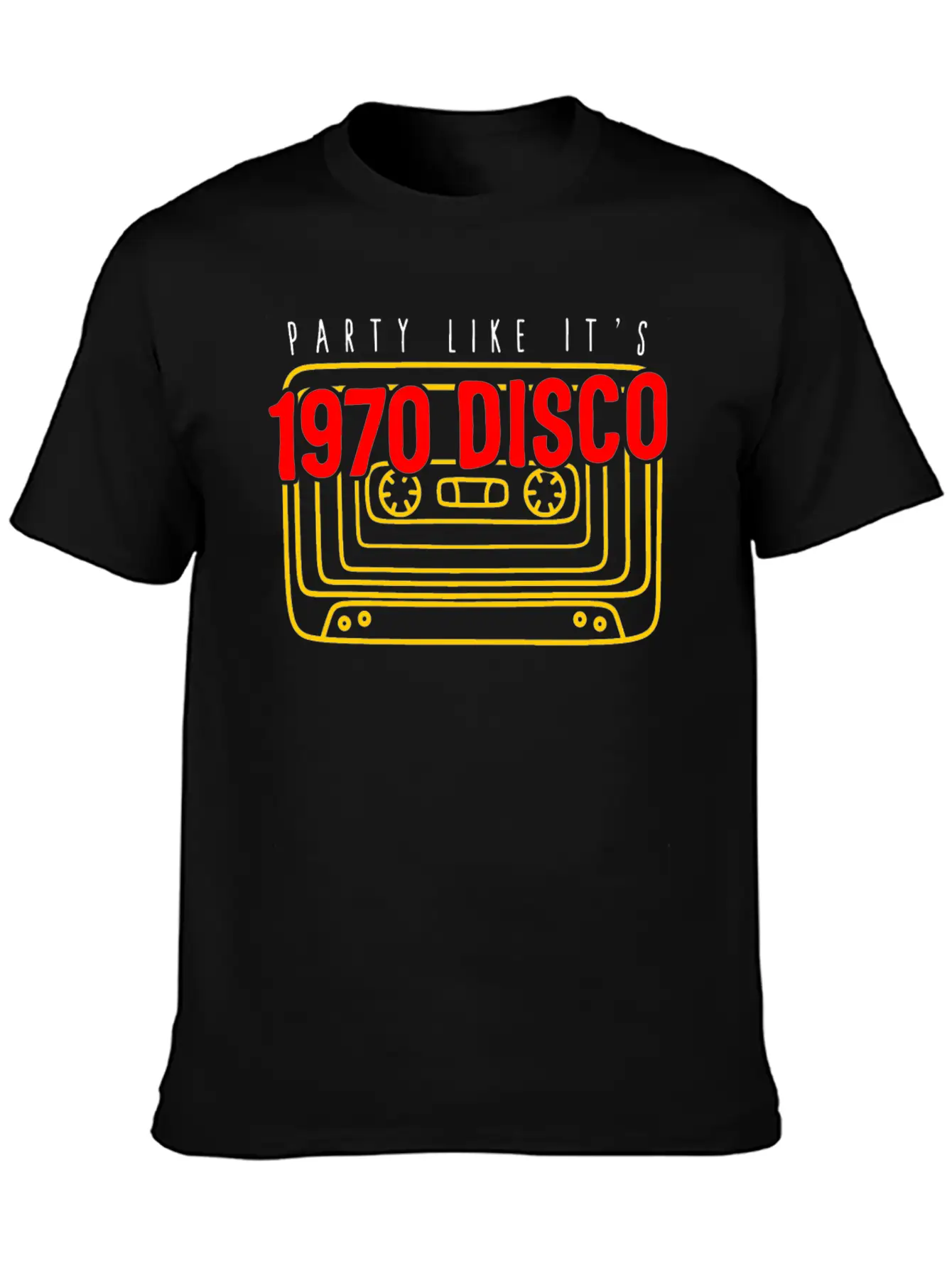 1970 Disco Shirt, Party Like It's 1970 Disco Tee, Classic Crew Neck Graphic Tee – Everyday Minimal Look