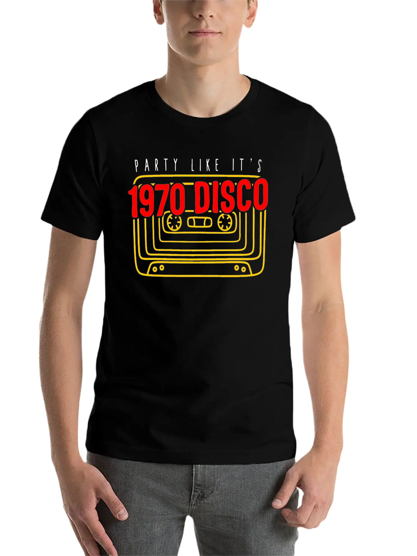 1970 Disco Shirt, Party Like It's 1970 Disco Tee, Classic Crew Neck Graphic Tee – Everyday Minimal Look