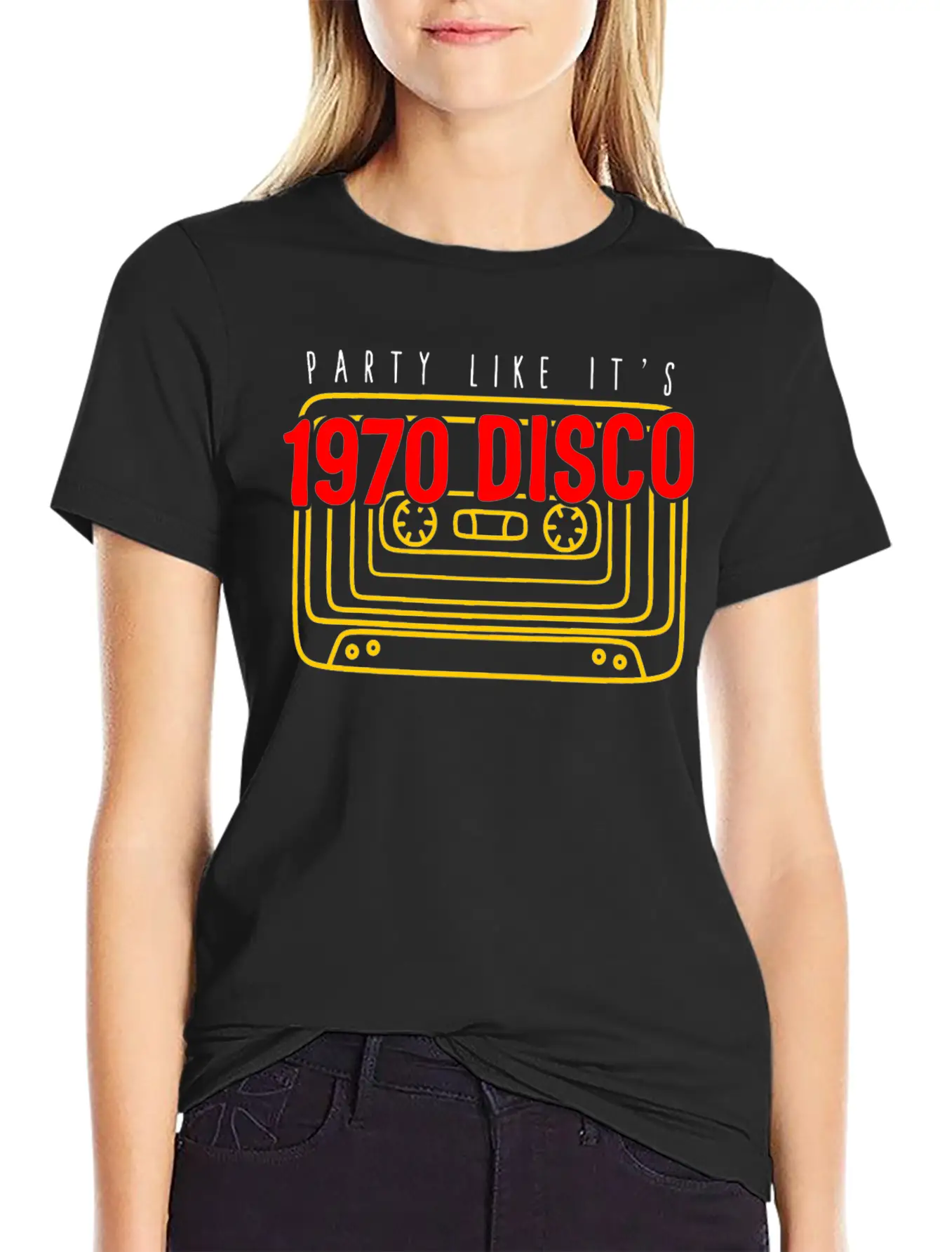 1970 Disco Shirt, Party Like It's 1970 Disco Tee, Classic Crew Neck Graphic Tee – Everyday Minimal Look