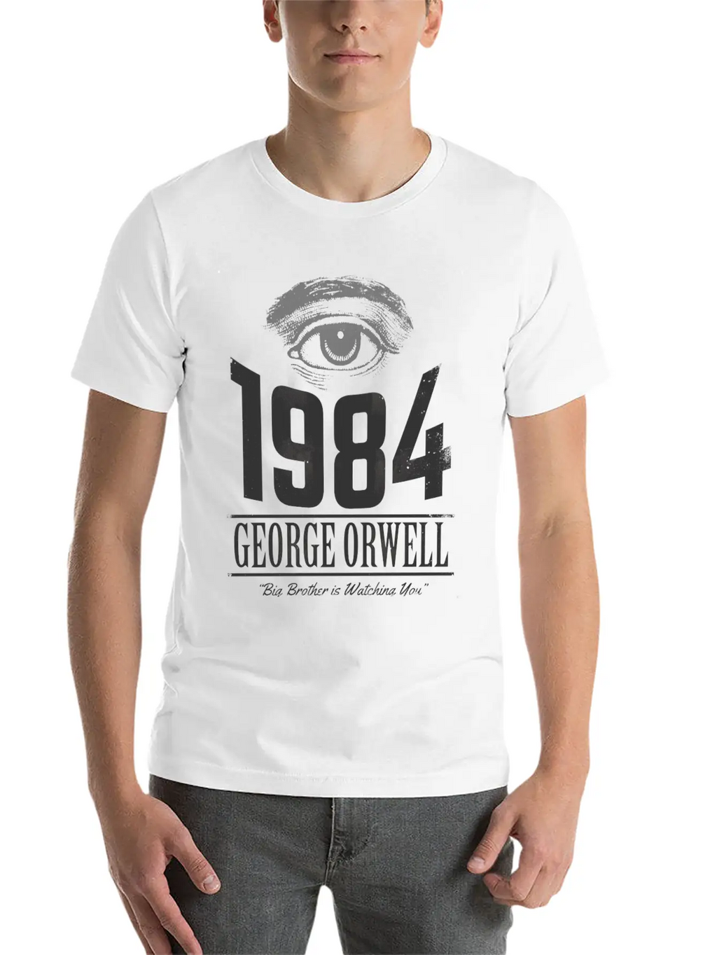 1984 Cover Tribute Lightly Distressed Modern Fit Casual T-Shirt – Clean And Versatile Design